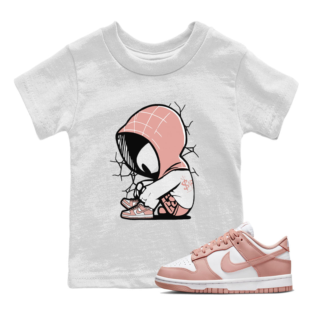 Baby Spider snkmatch Tee Kids - Dunk Rose Whisper