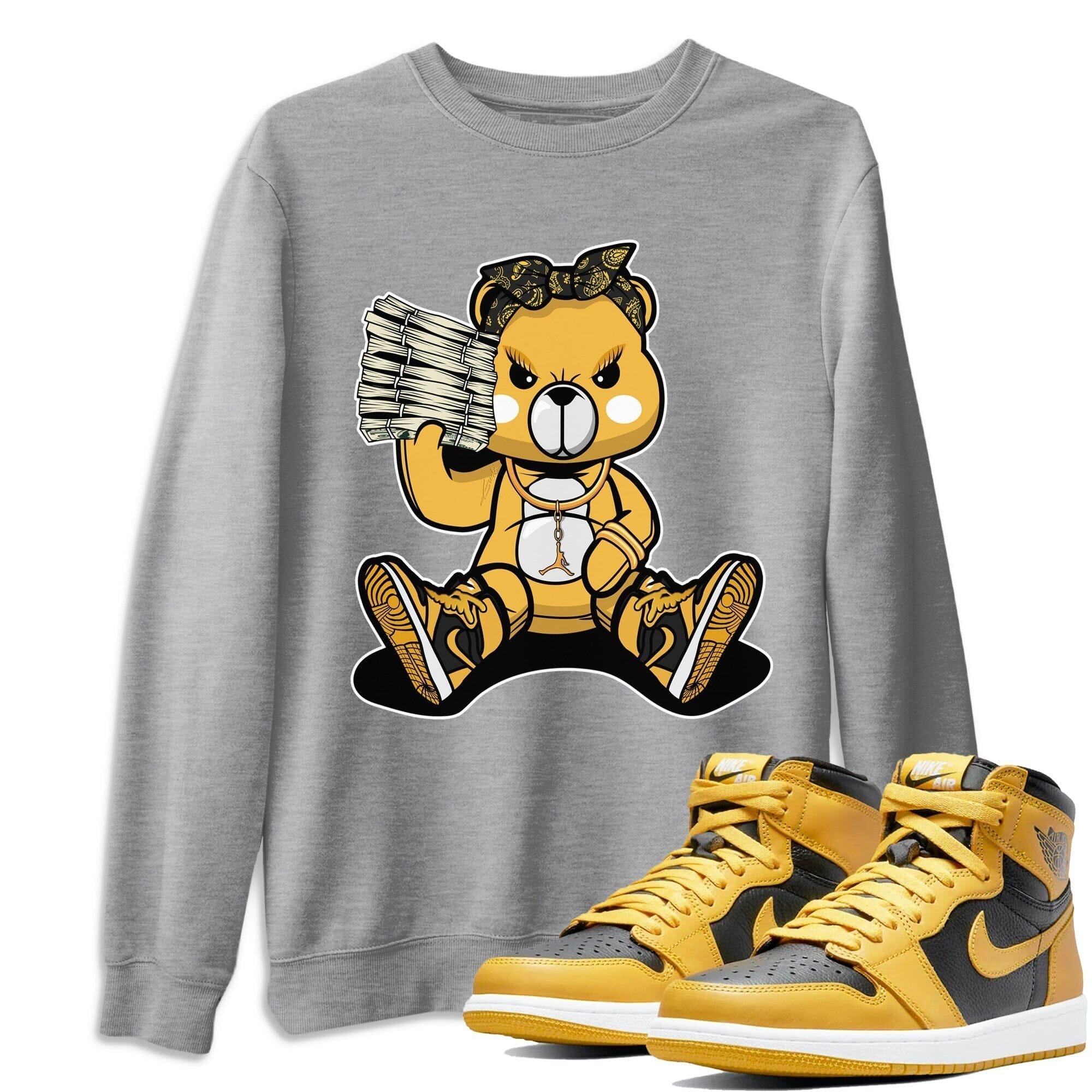 Bad Baby Bear Unisex Tops - Air Jordan 1 Pollen