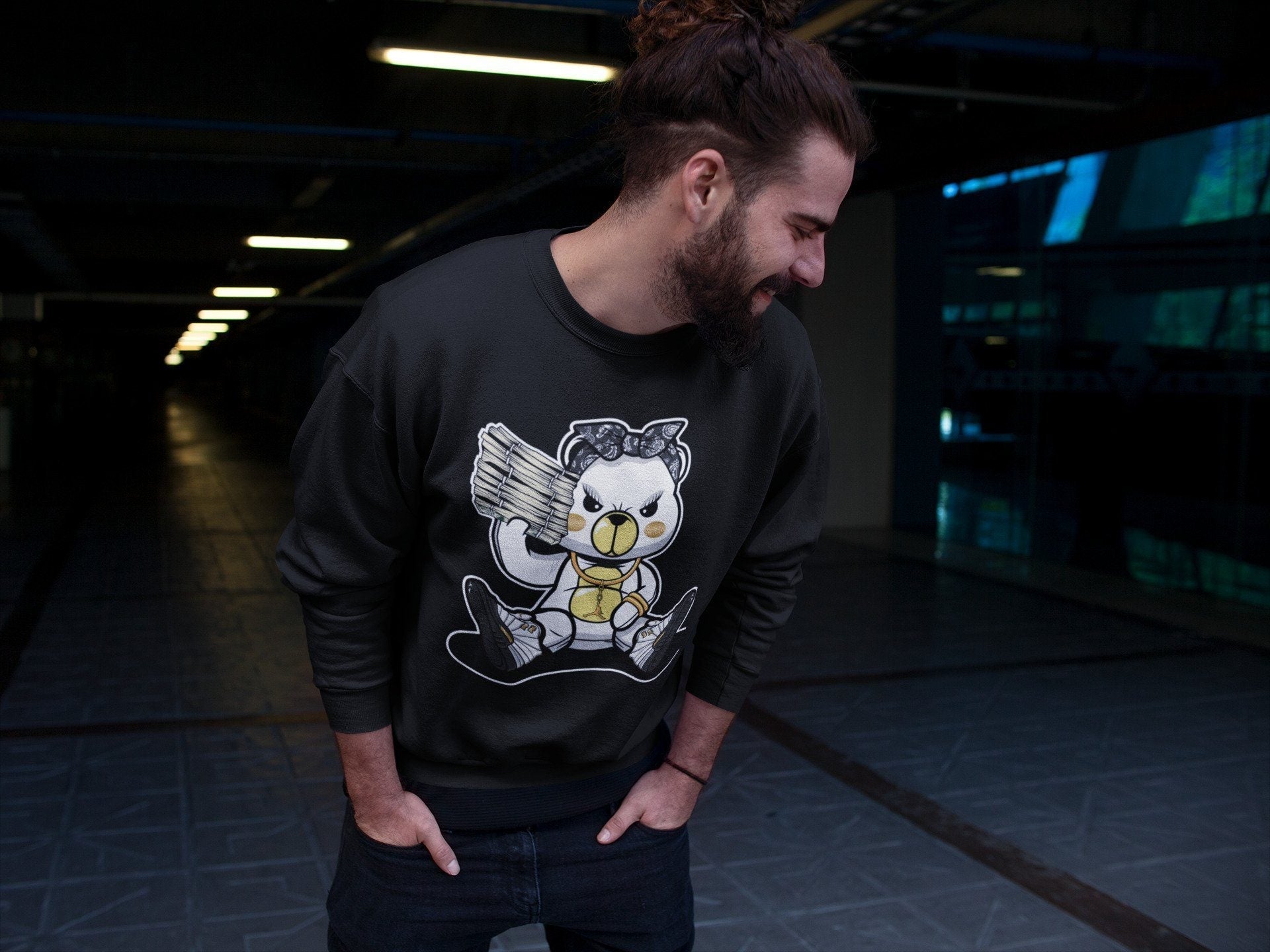 Bad Baby Bear Unisex Tops - Air Jordan 12 Royalty