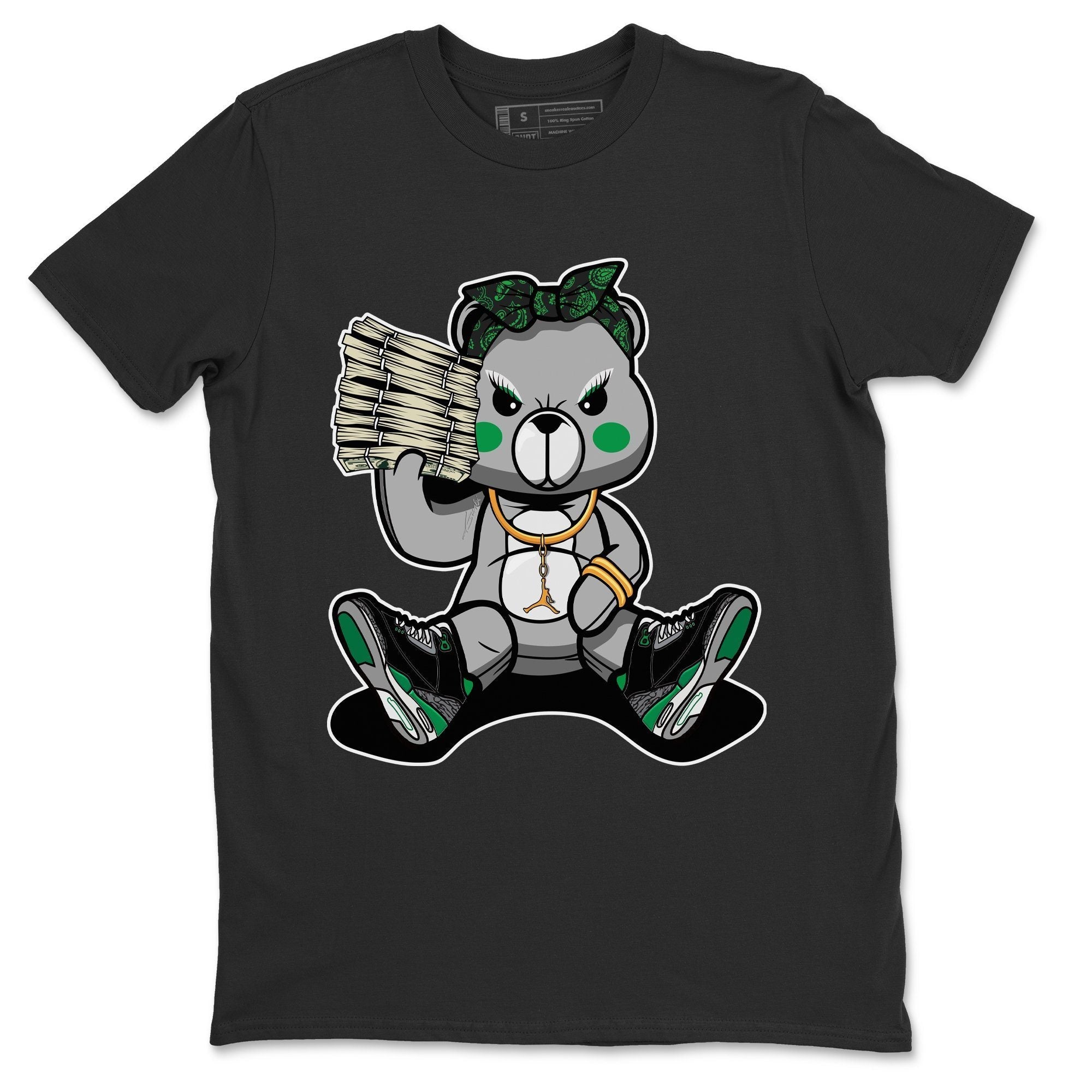 Bad Baby Bear Unisex Tops - Air Jordan 3 Pine Green