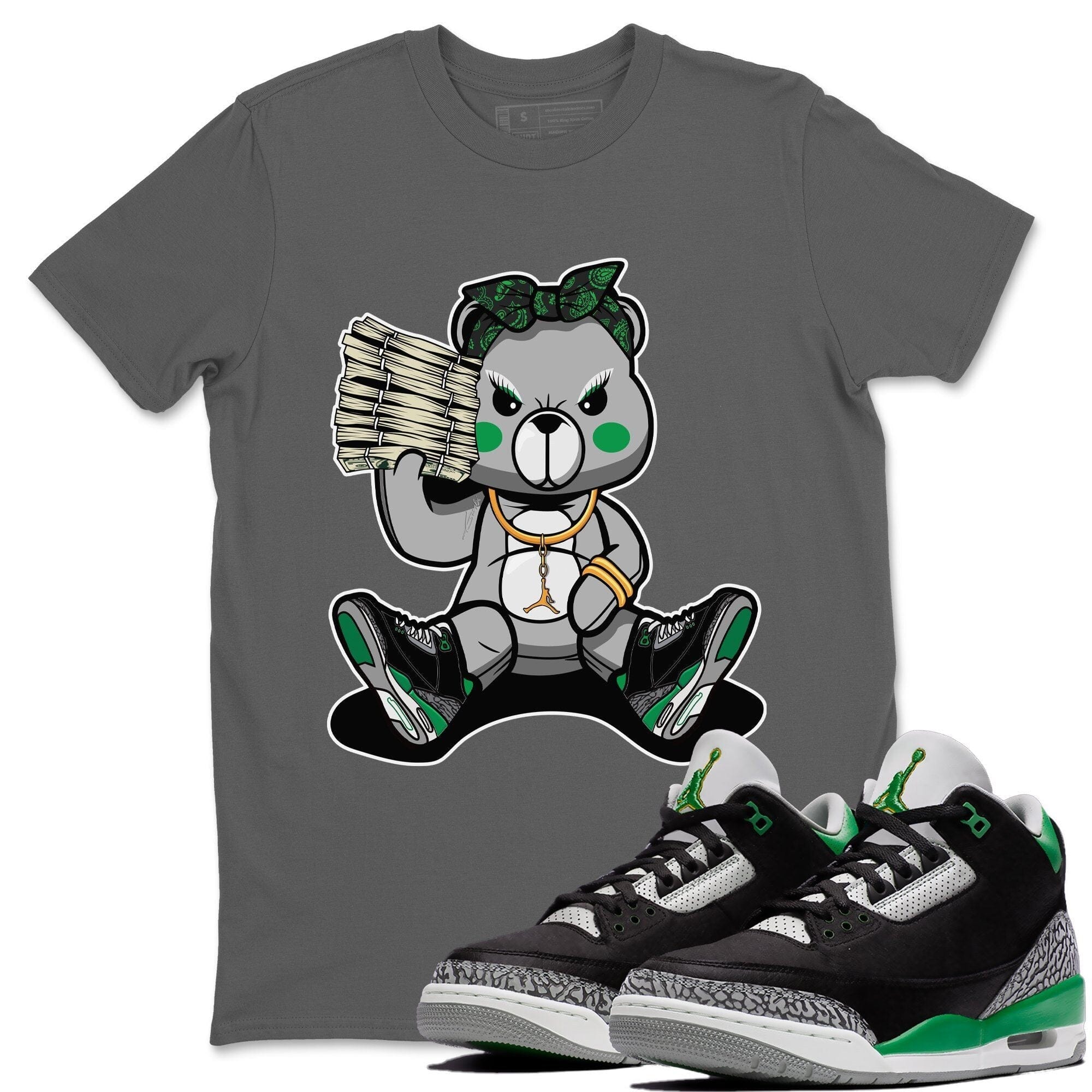 Bad Baby Bear Unisex Tops - Air Jordan 3 Pine Green