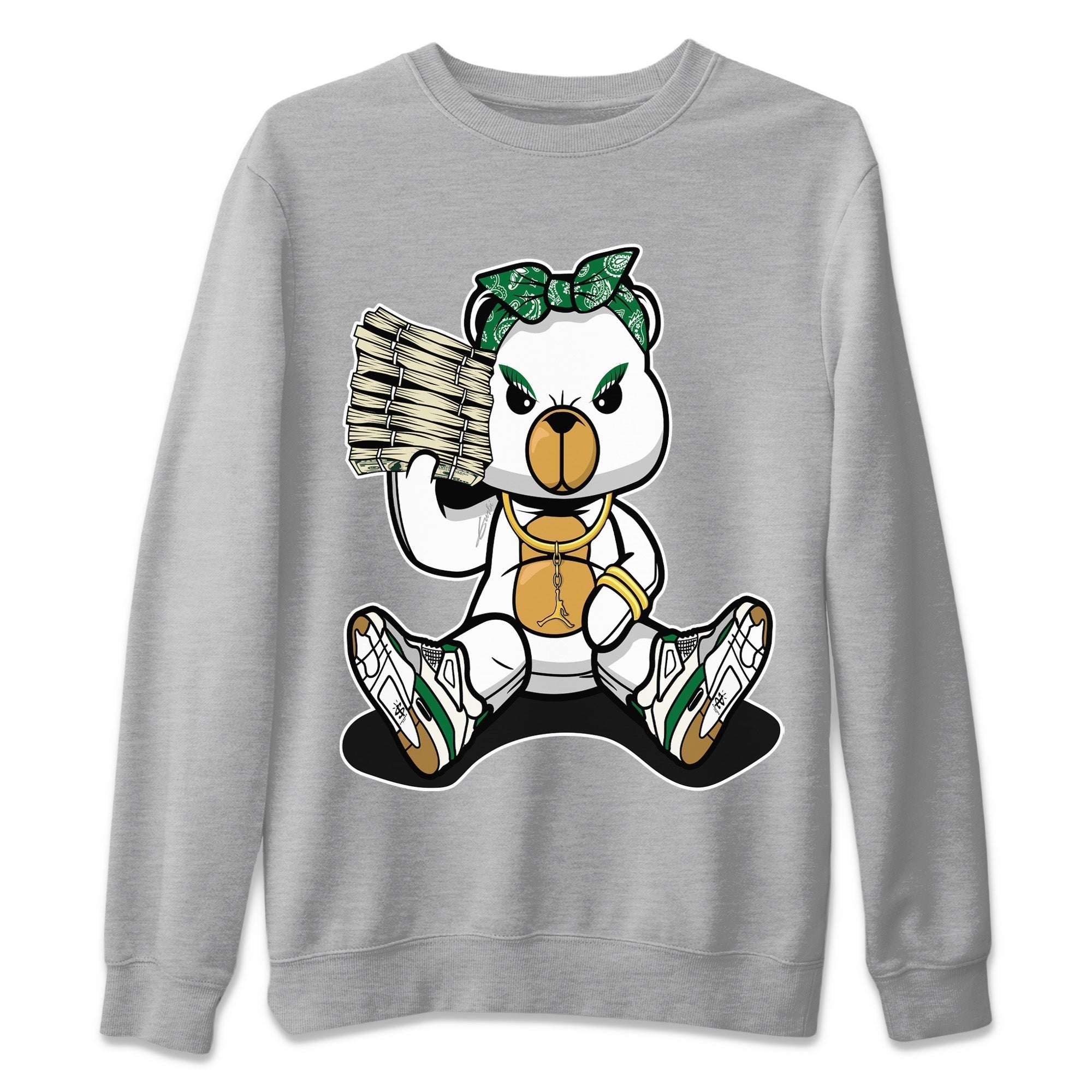 Bad Baby Bear Unisex Tops - Air Jordan 4 Pine Green SB