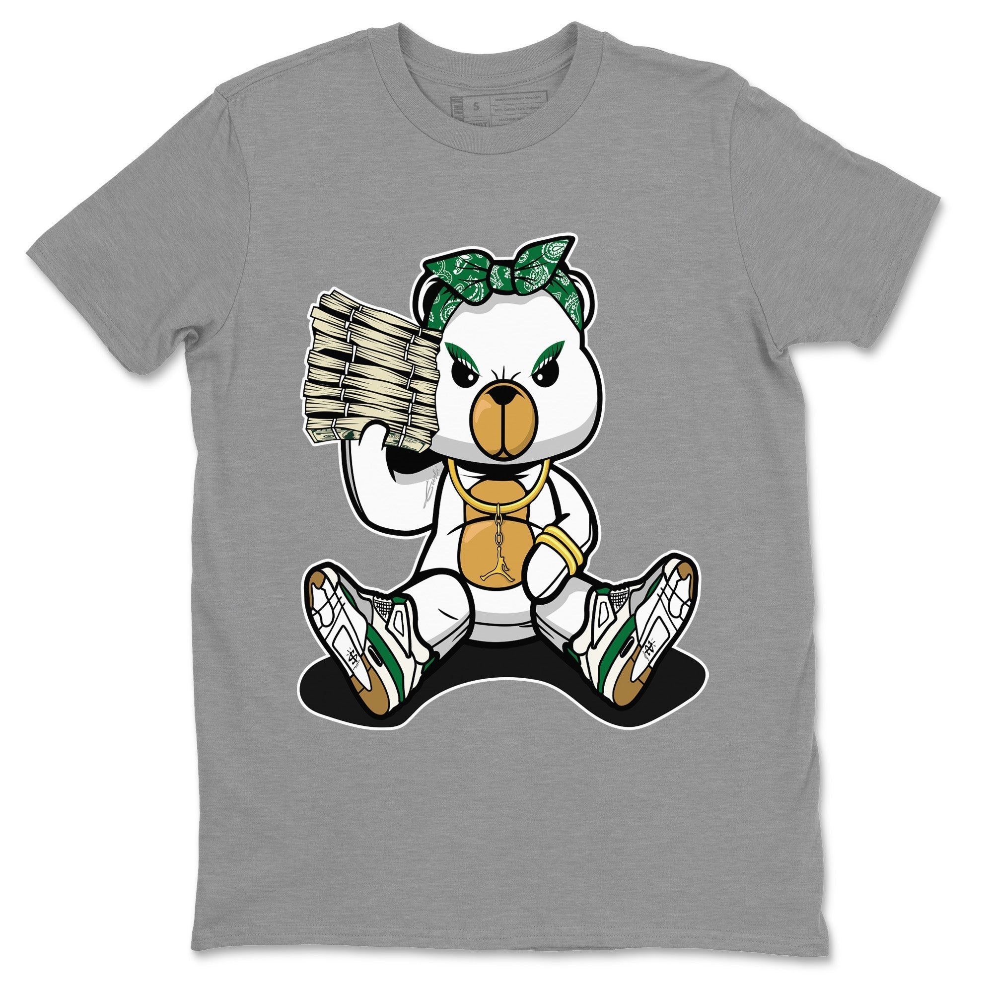 Bad Baby Bear Unisex Tops - Air Jordan 4 Pine Green