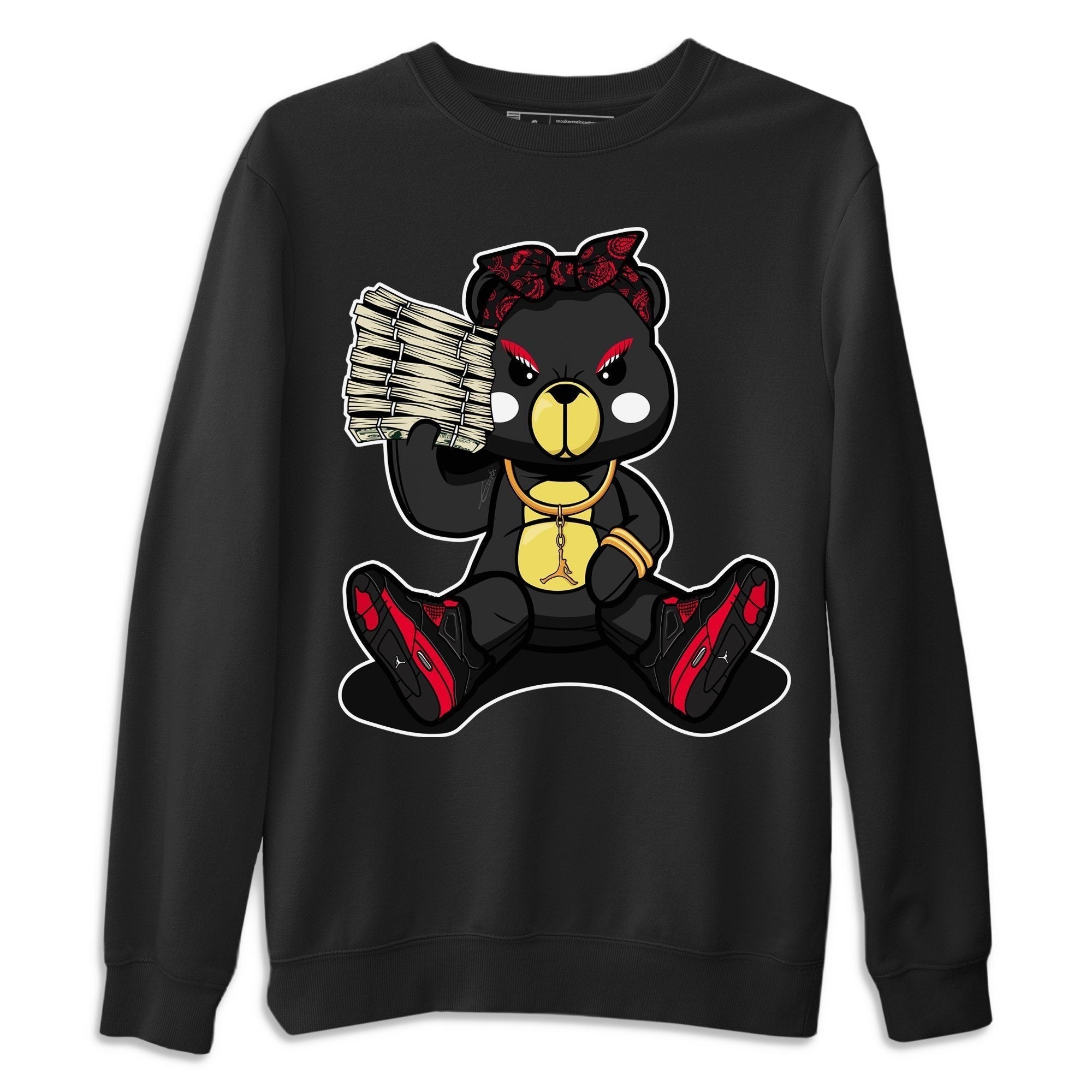 Bad Baby Bear Unisex Tops - Air Jordan 4 Red Thunder