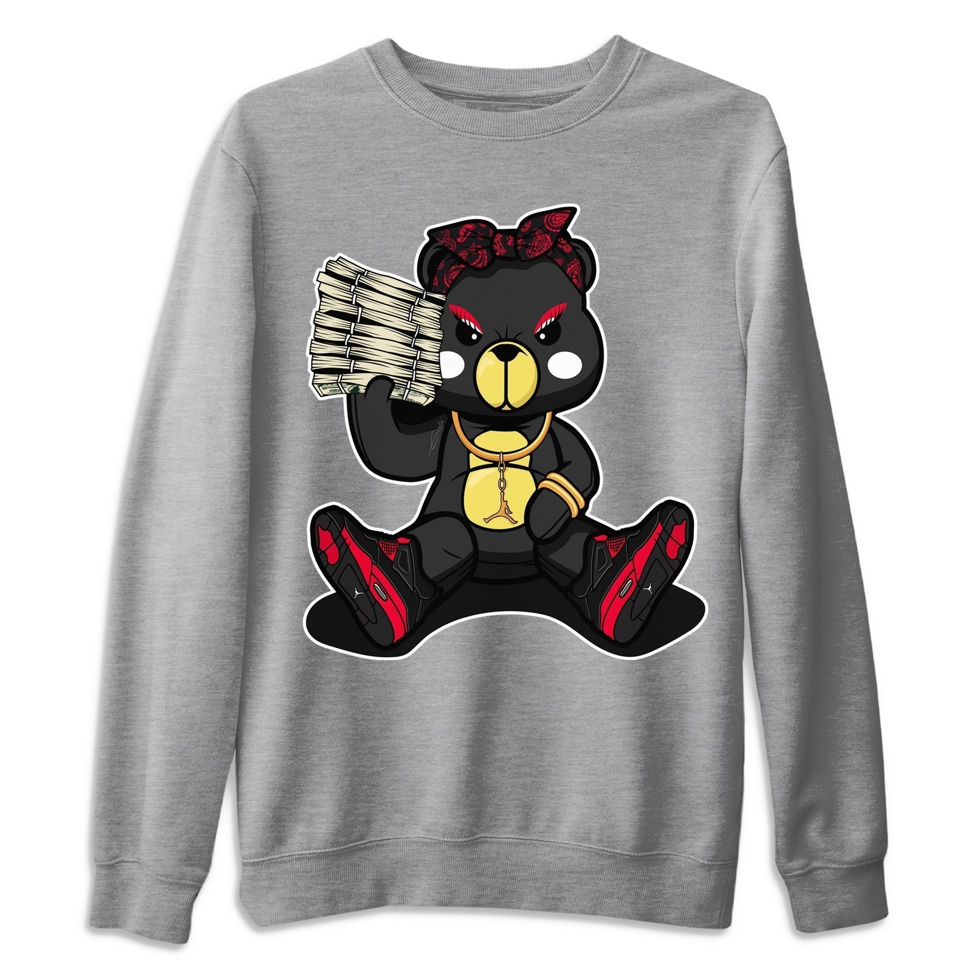 Bad Baby Bear Unisex Tops - Air Jordan 4 Red Thunder
