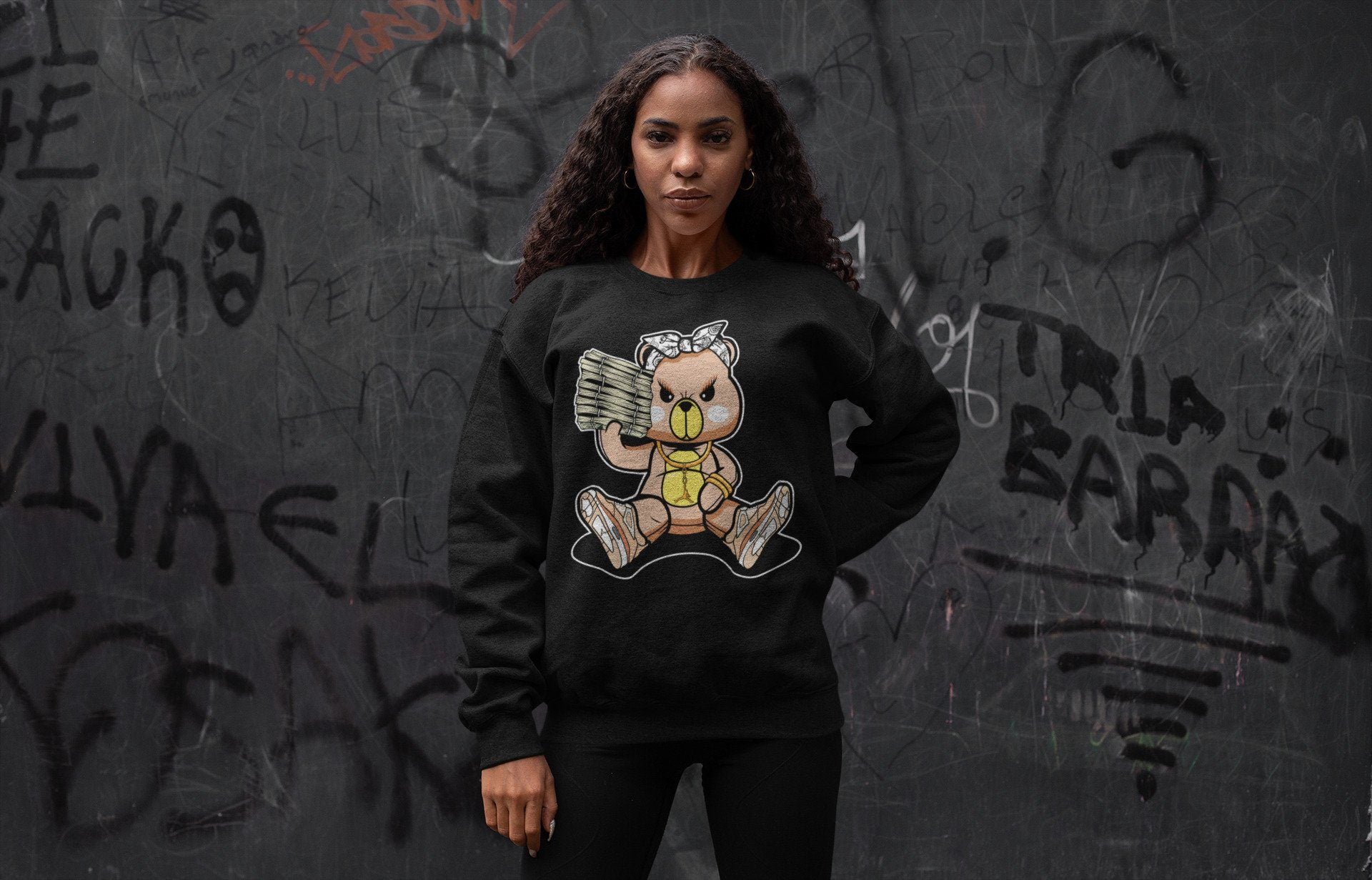 Bad Baby Bear Unisex Tops - Air Jordan 4 Shimmer