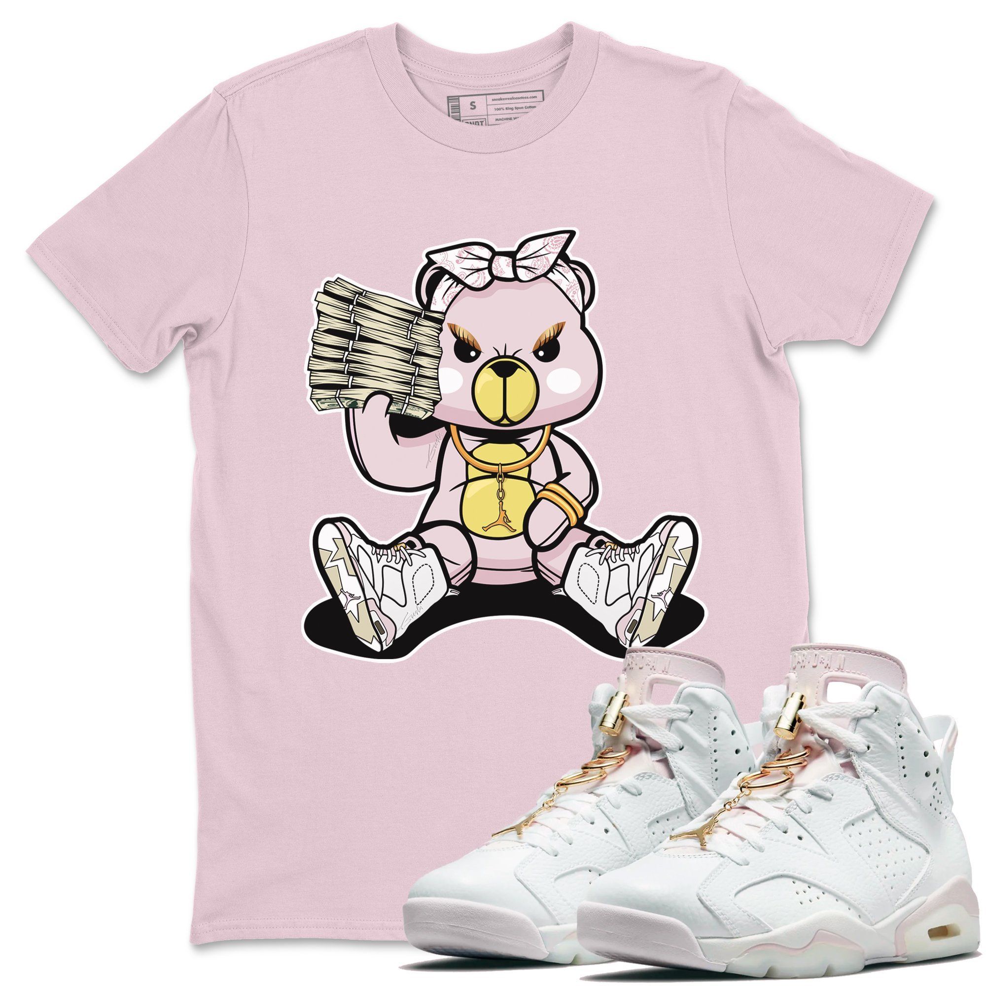 Bad Baby Bear Unisex Tops - Air Jordan 6 Gold Hoops