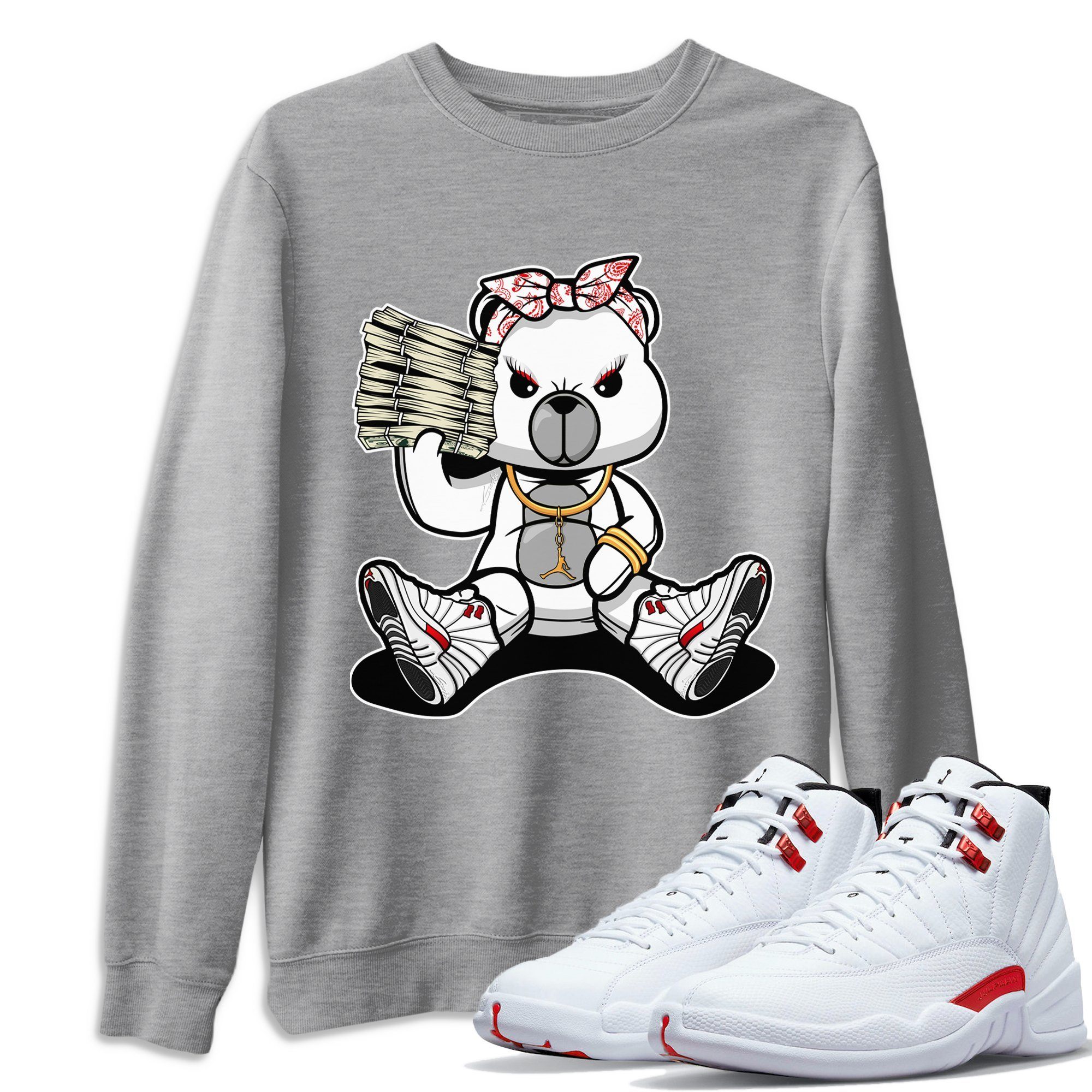Bad Baby Bear Unisex Tops - Air Jordan 12 Twist