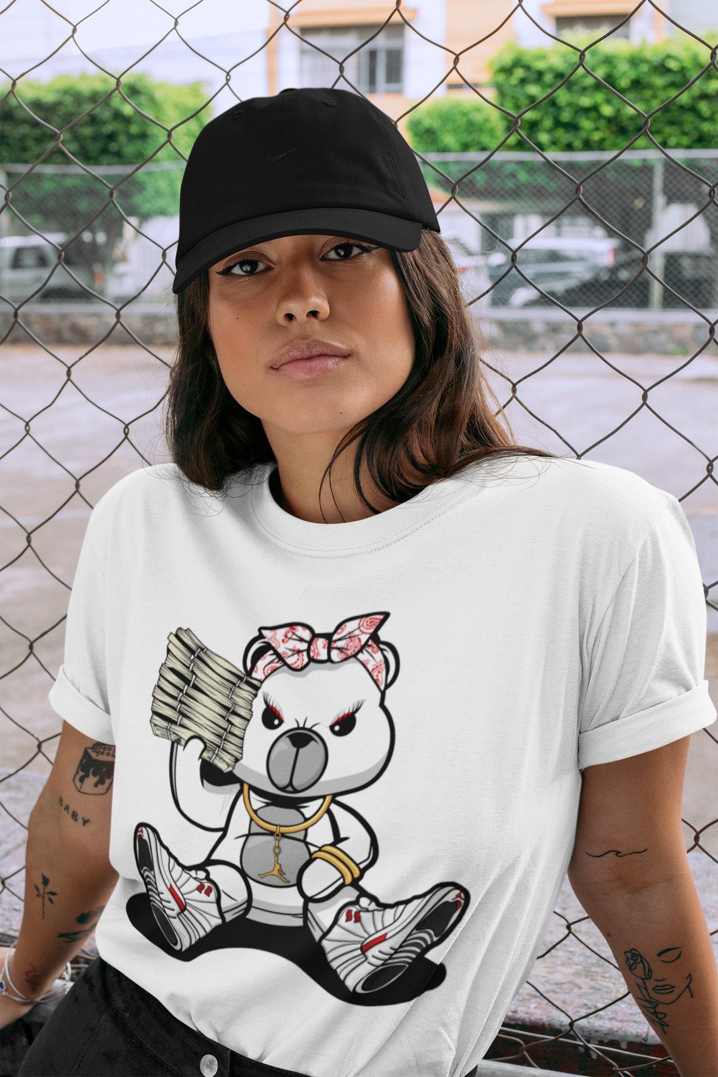Bad Baby Bear Unisex Tops - Air Jordan 12 Twist