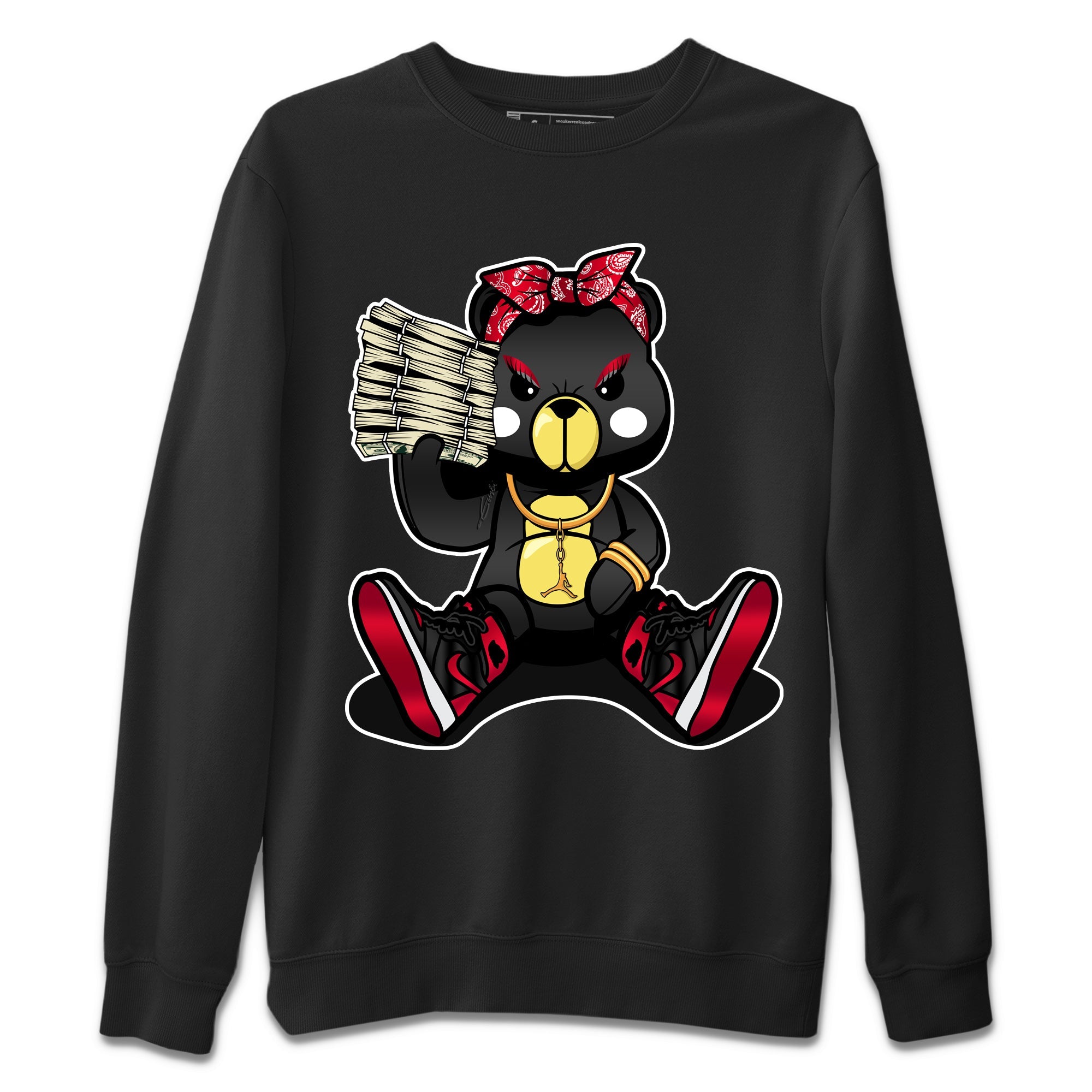 Bad Baby Bear Unisex Tops - Air Jordan 1 Bred Patent