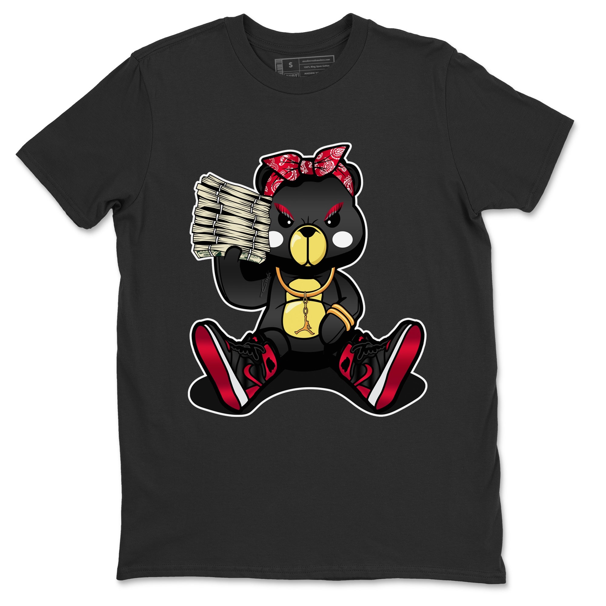Bad Baby Bear Unisex Tops - Air Jordan 1 Bred Patent