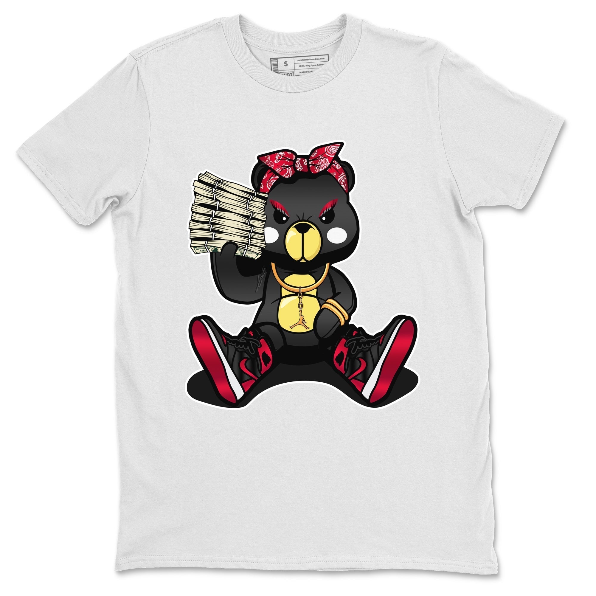 Bad Baby Bear Unisex Tops - Air Jordan 1 Bred Patent