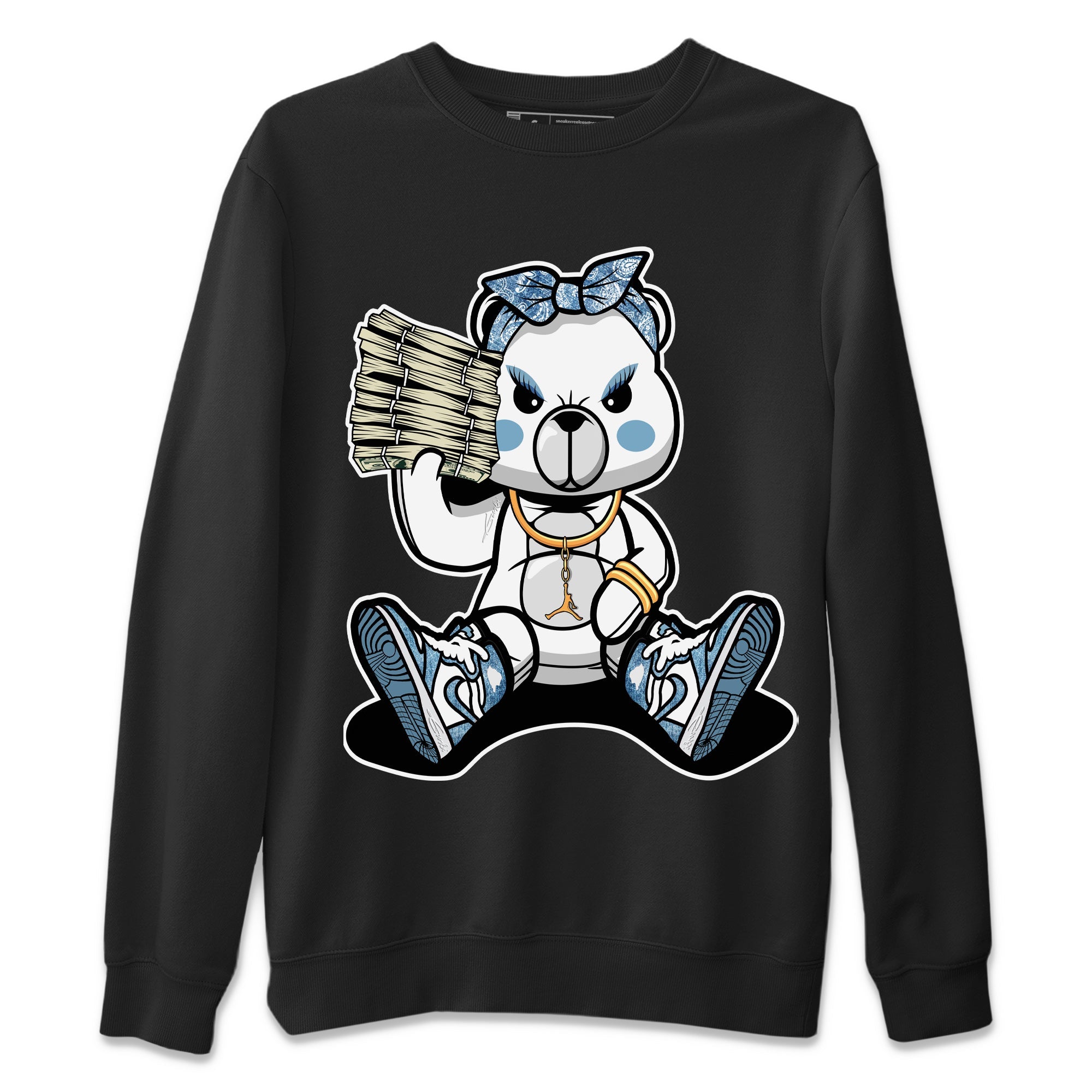 Bad Baby Bear Unisex Tops - Air Jordan 1 Denim