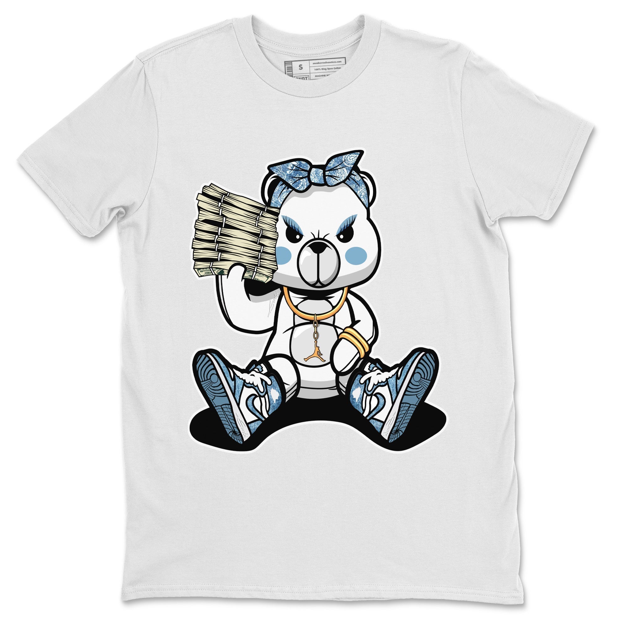 Bad Baby Bear Unisex Tops - Air Jordan 1 Denim