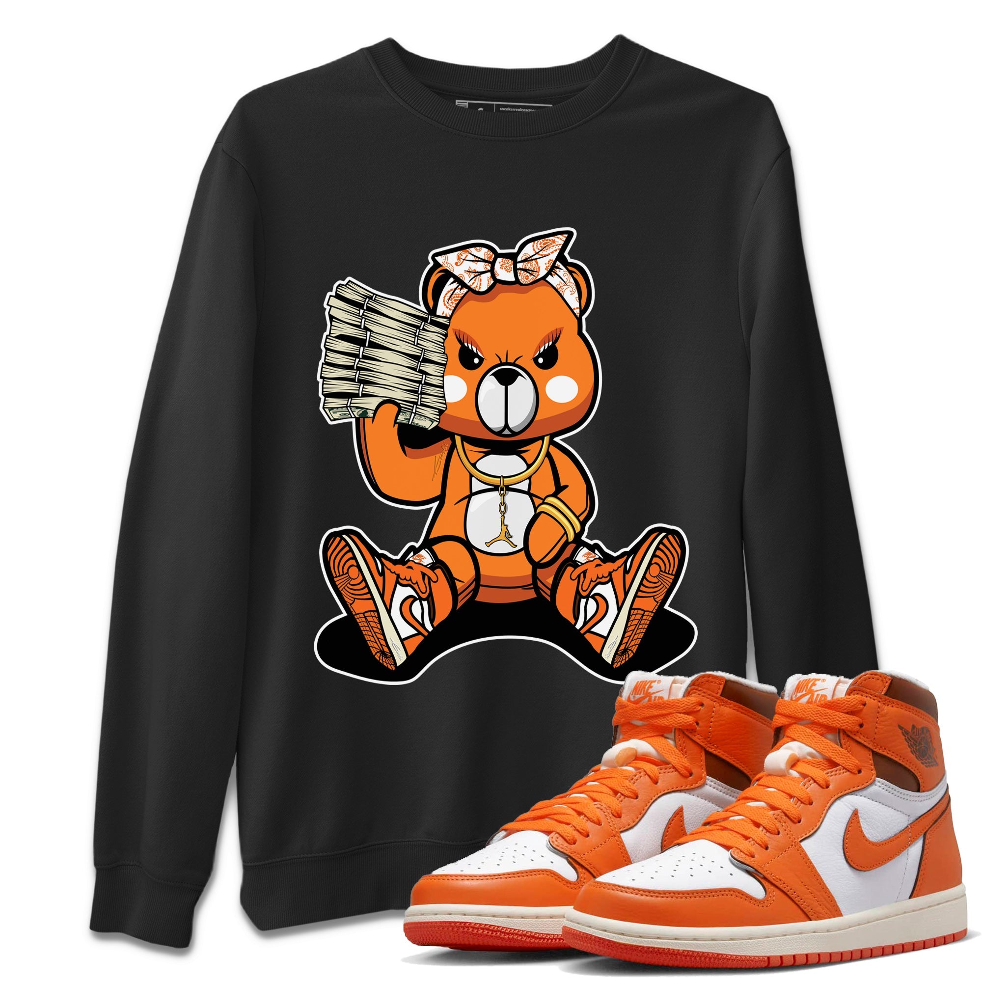 Bad Baby Bear Unisex Tops - Air Jordan 1 Starfish