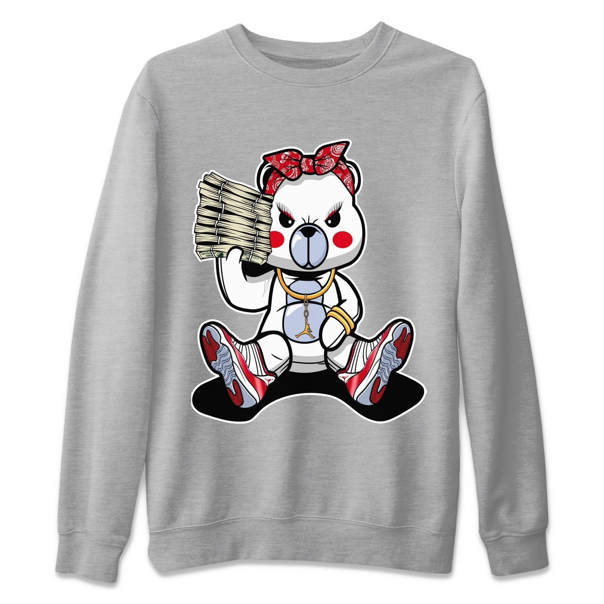 Bad Baby Bear Unisex Tops - Air Jordan 11 Cherry