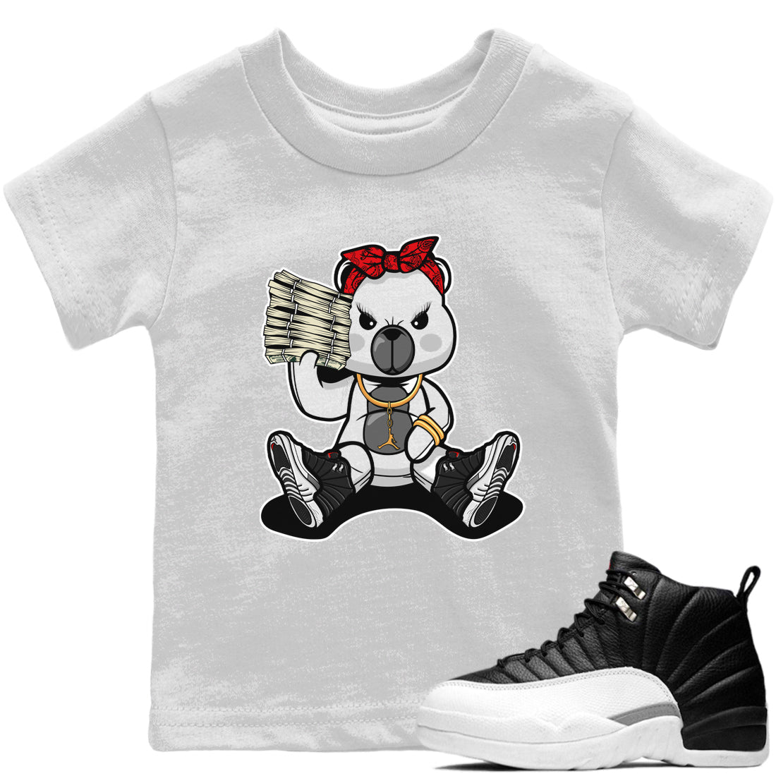 Bad Baby Bear Kids Tops - Air Jordan 12 Playoffs