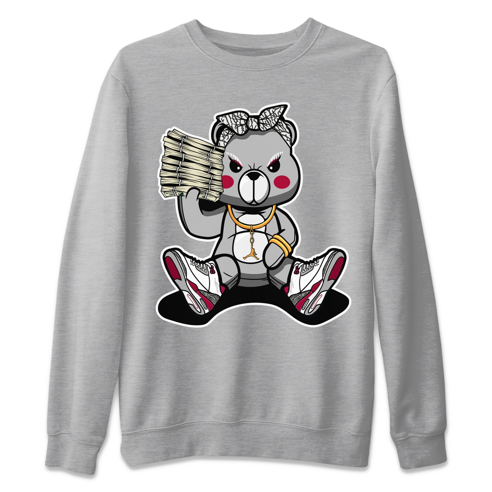 Bad Baby Bear Unisex Tops - Air Jordan 3 Cardinal