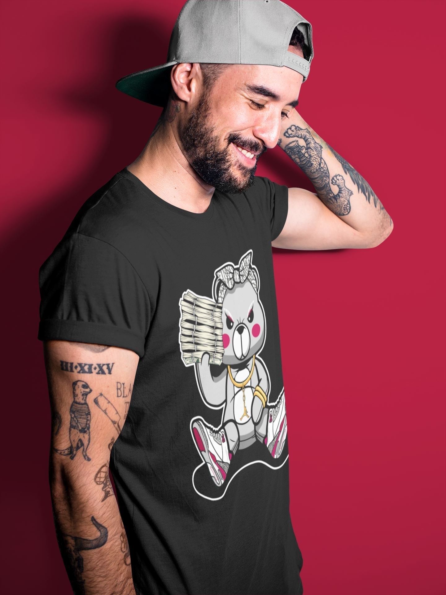 Bad Baby Bear Unisex Tops - Air Jordan 3 Cardinal