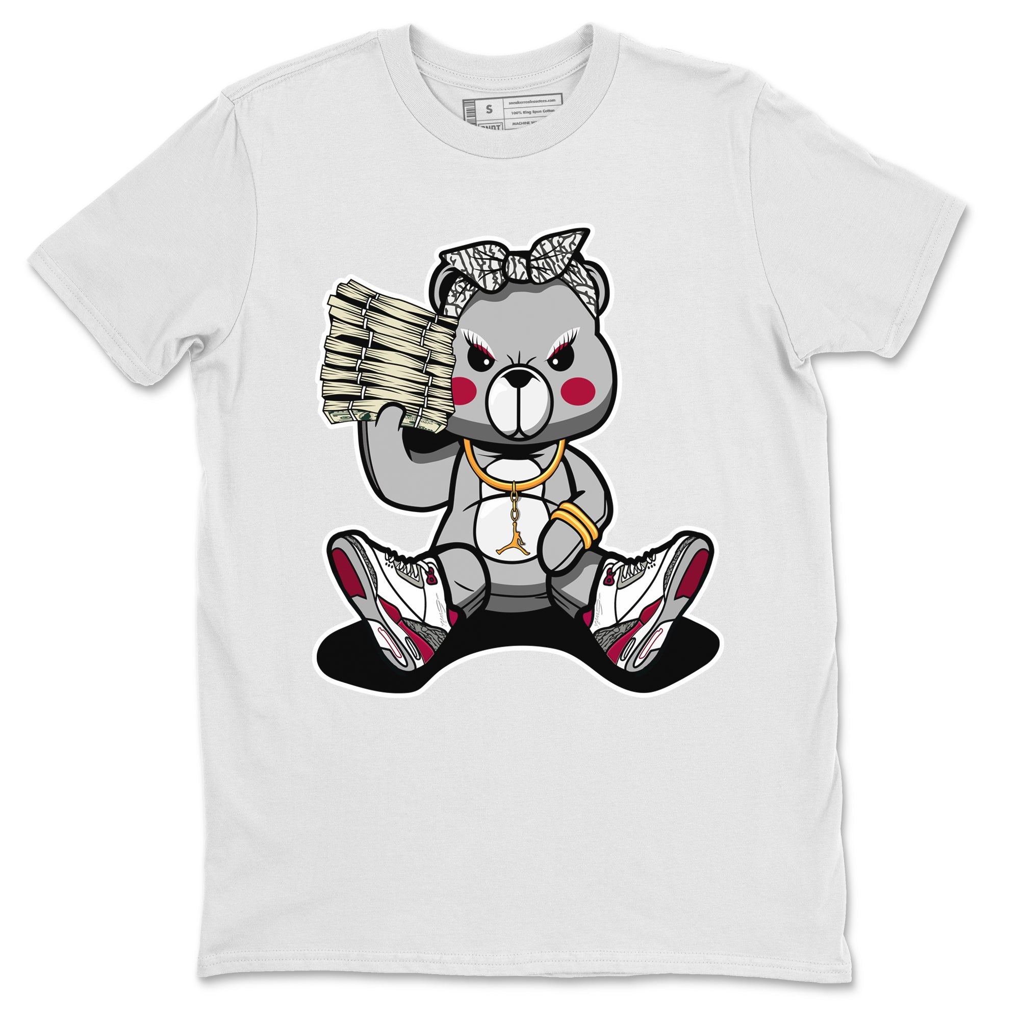 Bad Baby Bear Unisex Tops - Air Jordan 3 Cardinal