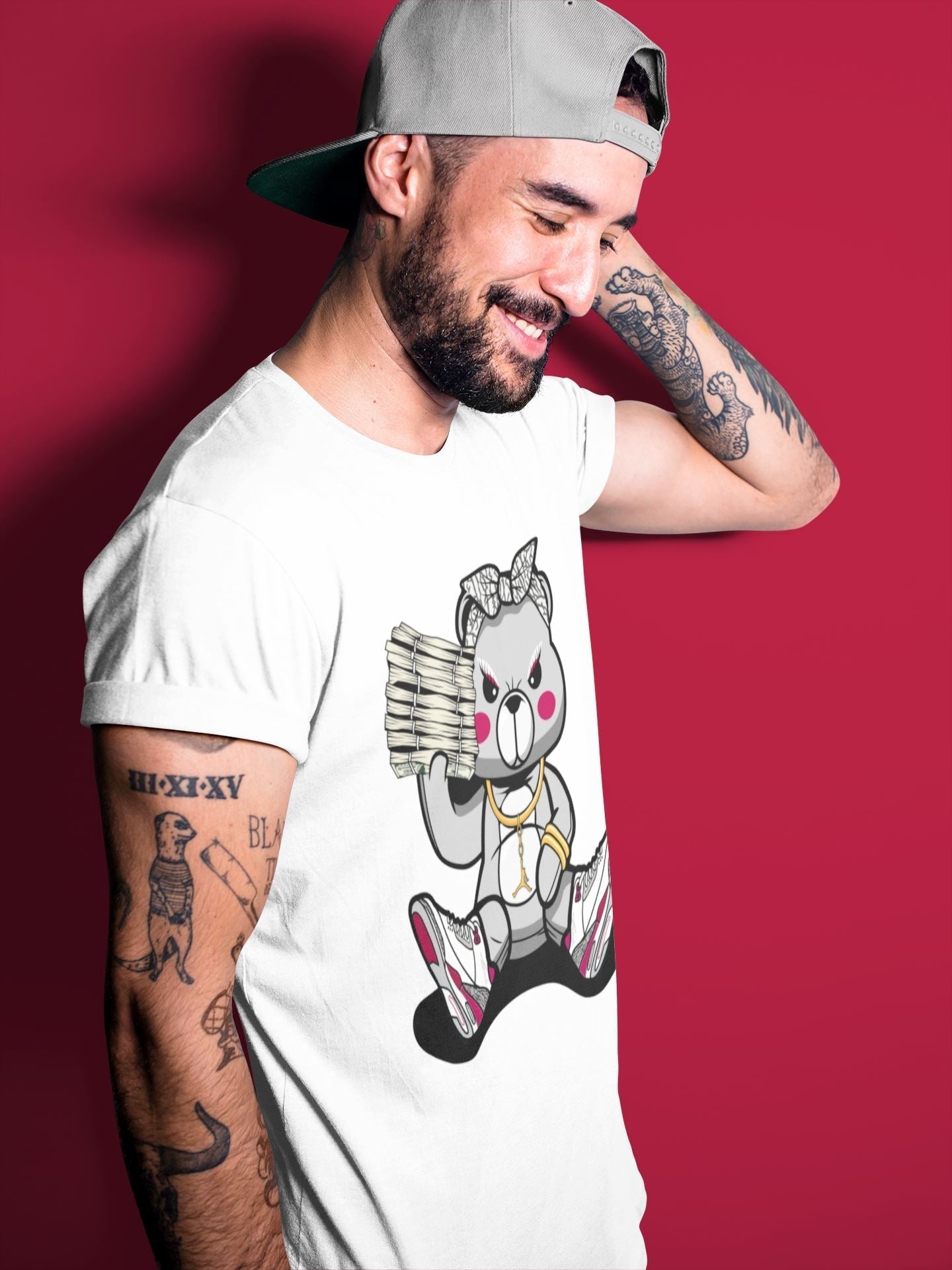 Bad Baby Bear Unisex Tops - Air Jordan 3 Cardinal