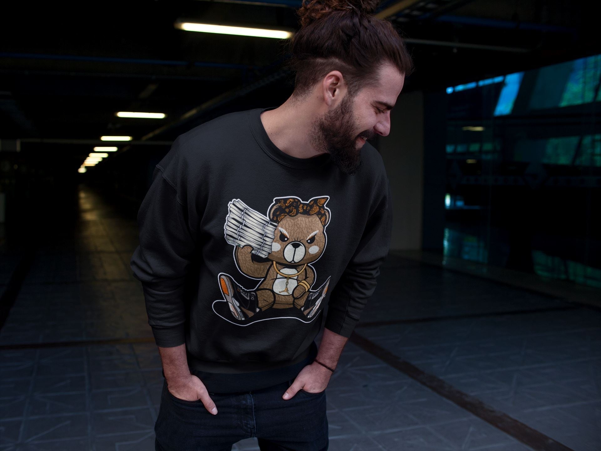 Bad Baby Bear Unisex Tops - Air Jordan 3 Desert Elephant