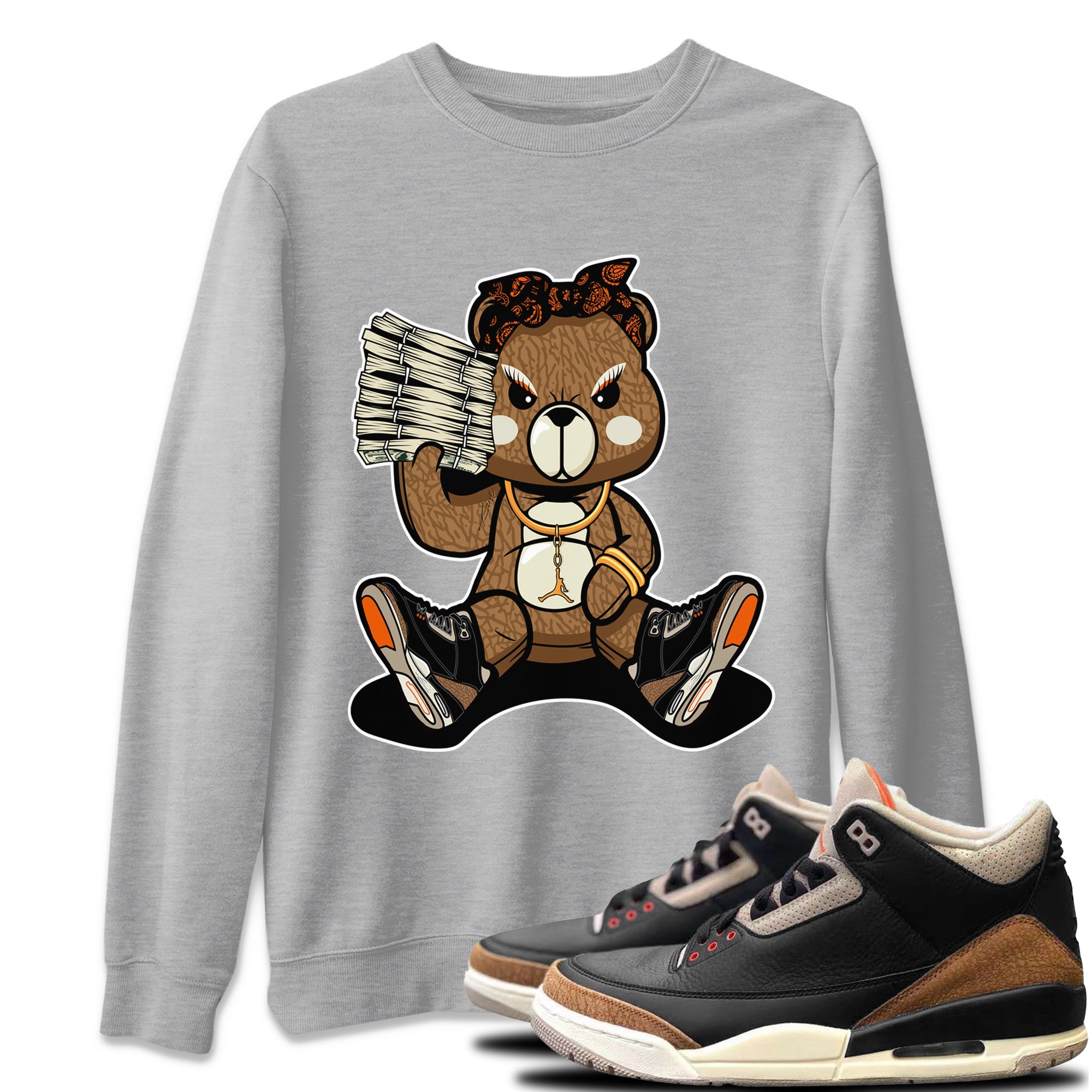 Bad Baby Bear Unisex Tops - Air Jordan 3 Desert Elephant