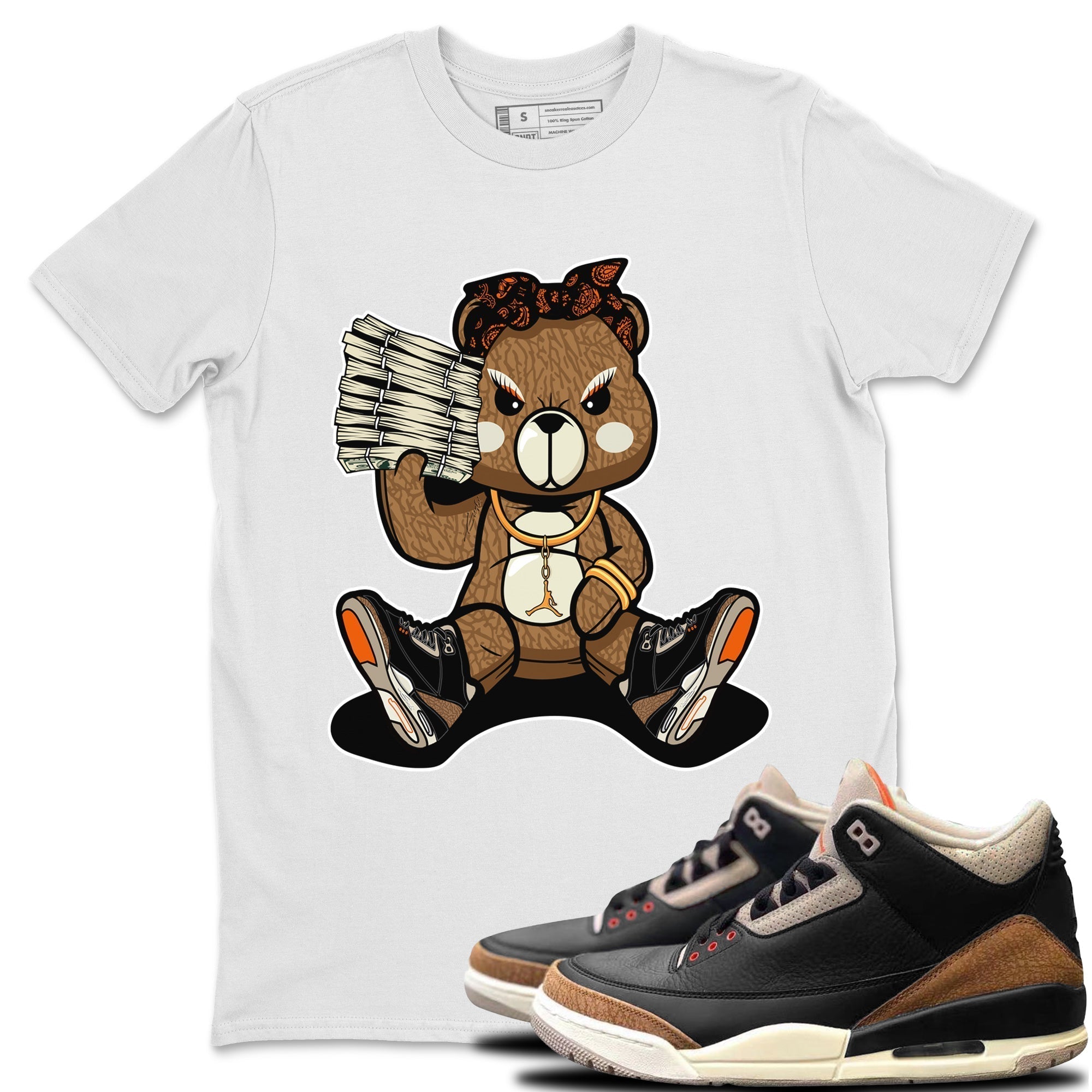 Bad Baby Bear Unisex Tops - Air Jordan 3 Desert Elephant