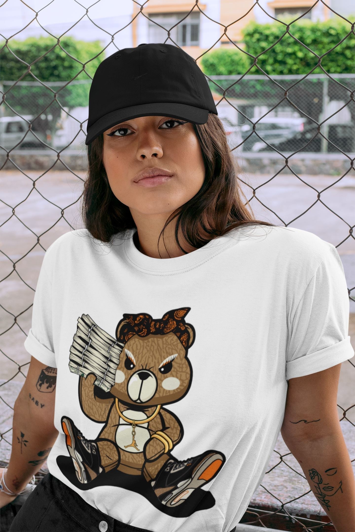 Bad Baby Bear Unisex Tops - Air Jordan 3 Desert Elephant