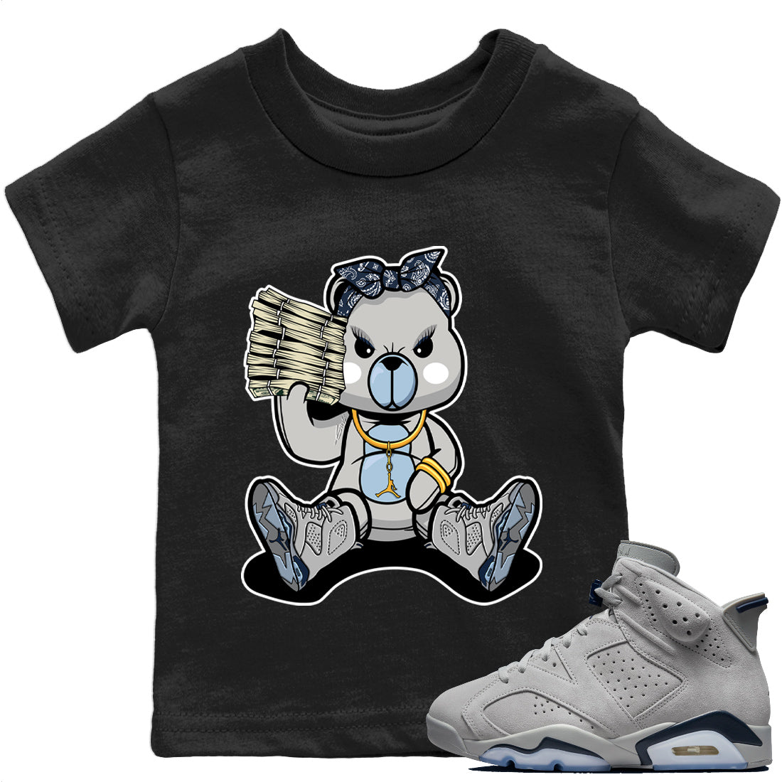 Bad Baby Bear Kids Tops - Air Jordan 6 Georgetown