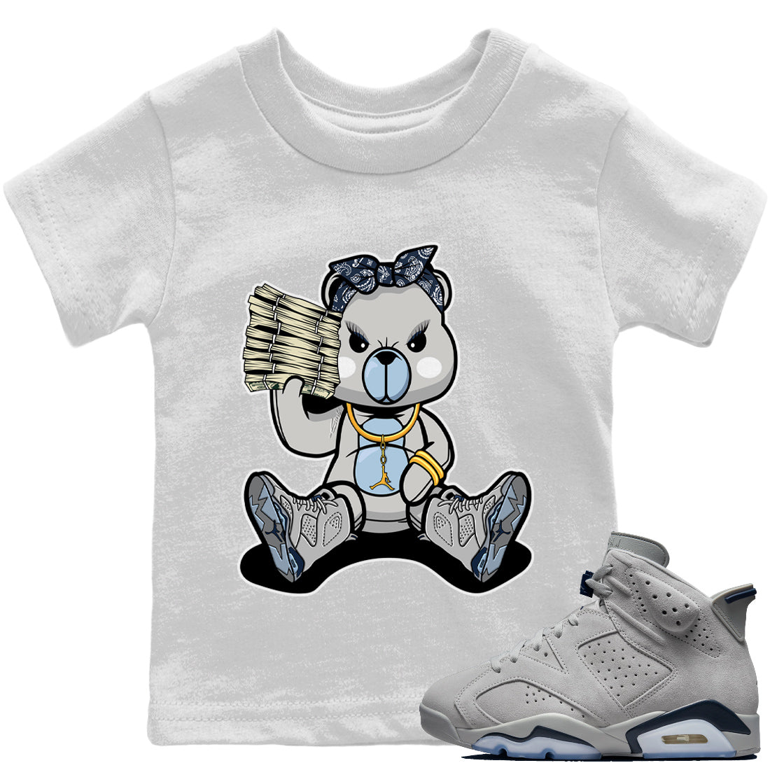 Bad Baby Bear Kids Tops - Air Jordan 6 Georgetown