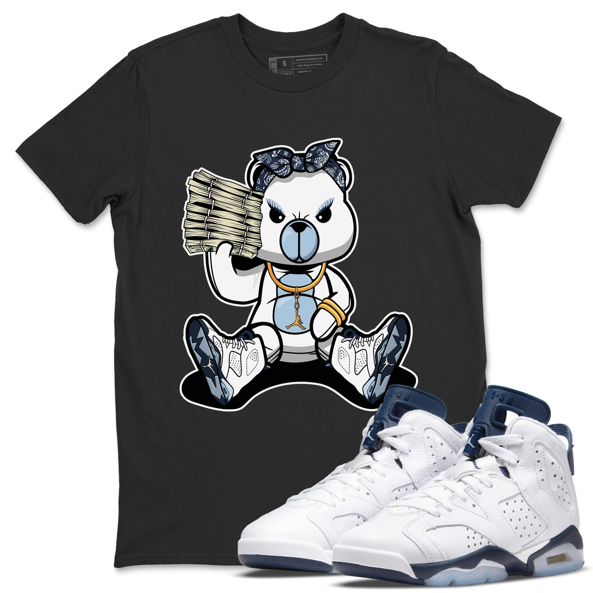 Bad Baby Bear Unisex Tops - Air Jordan 6 Midnight Navy