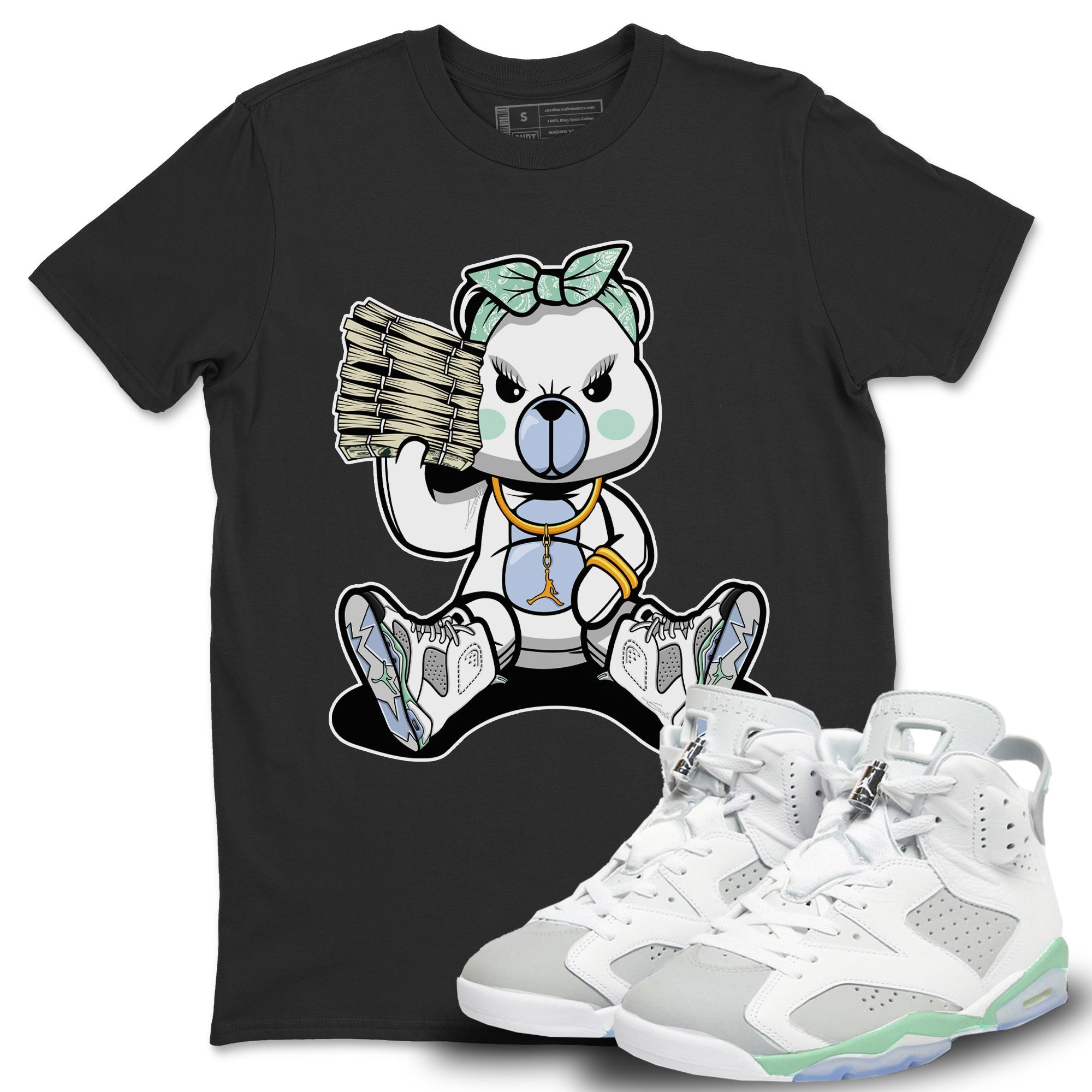 Bad Baby Bear Unisex Tops - Air Jordan 6 Mint Foam