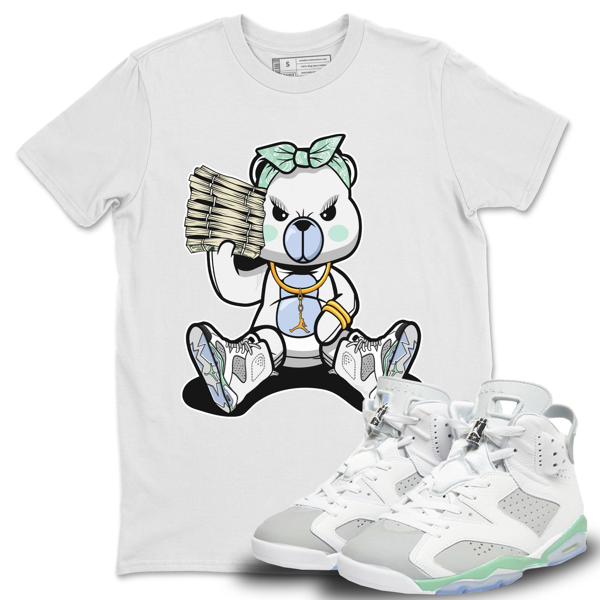 Bad Baby Bear Unisex Tops - Air Jordan 6 Mint Foam
