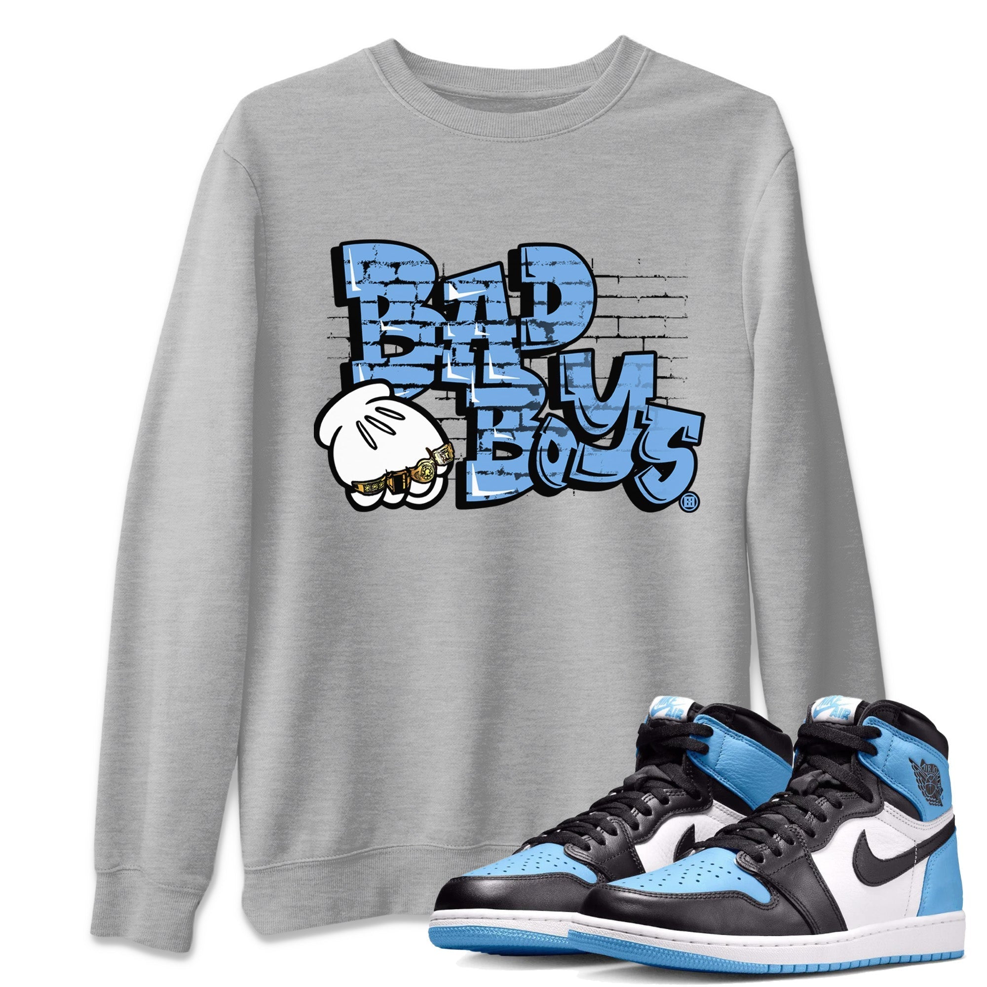 Bad Boys Unisex Tops - Air Jordan 1 UNC Toe