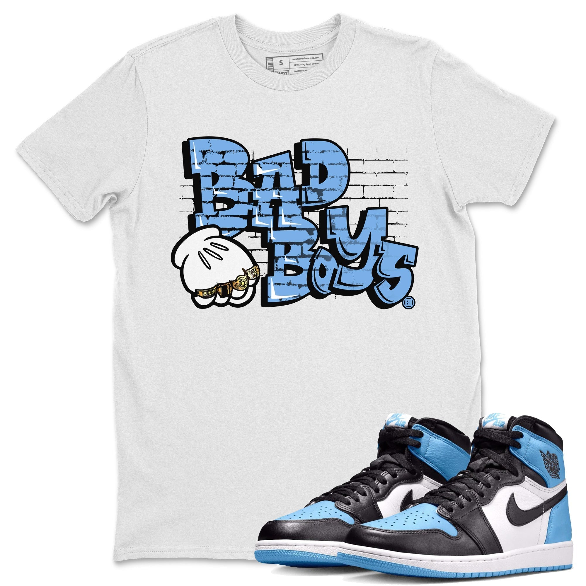 Bad Boys Unisex Tops - Air Jordan 1 UNC Toe