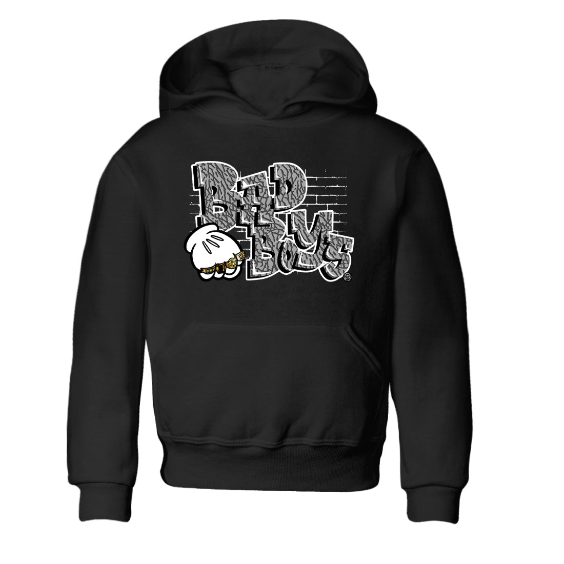 Bad Boys Kids Tops - Air Jordan 1 White Cement