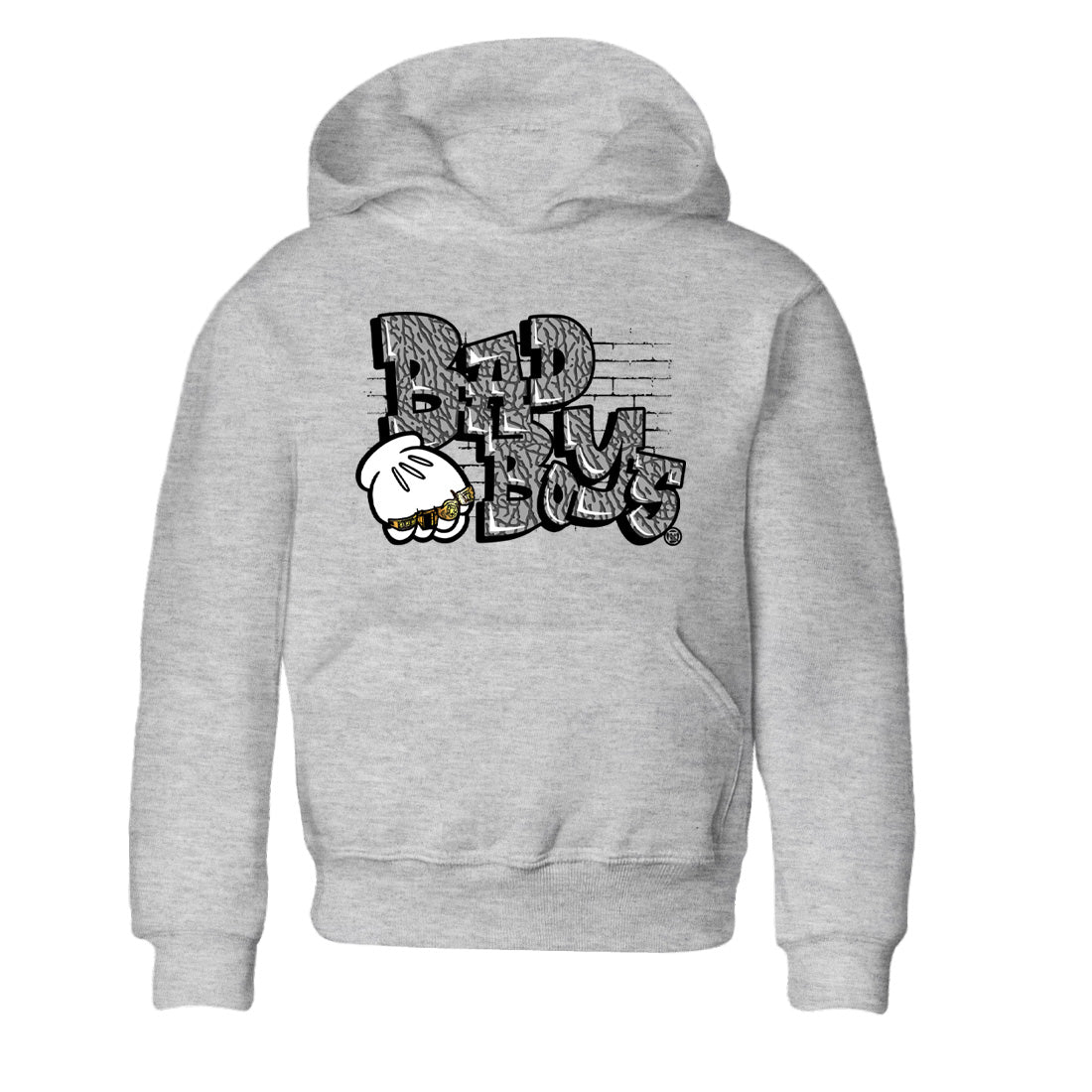 Bad Boys Kids Tops - Air Jordan 1 White Cement