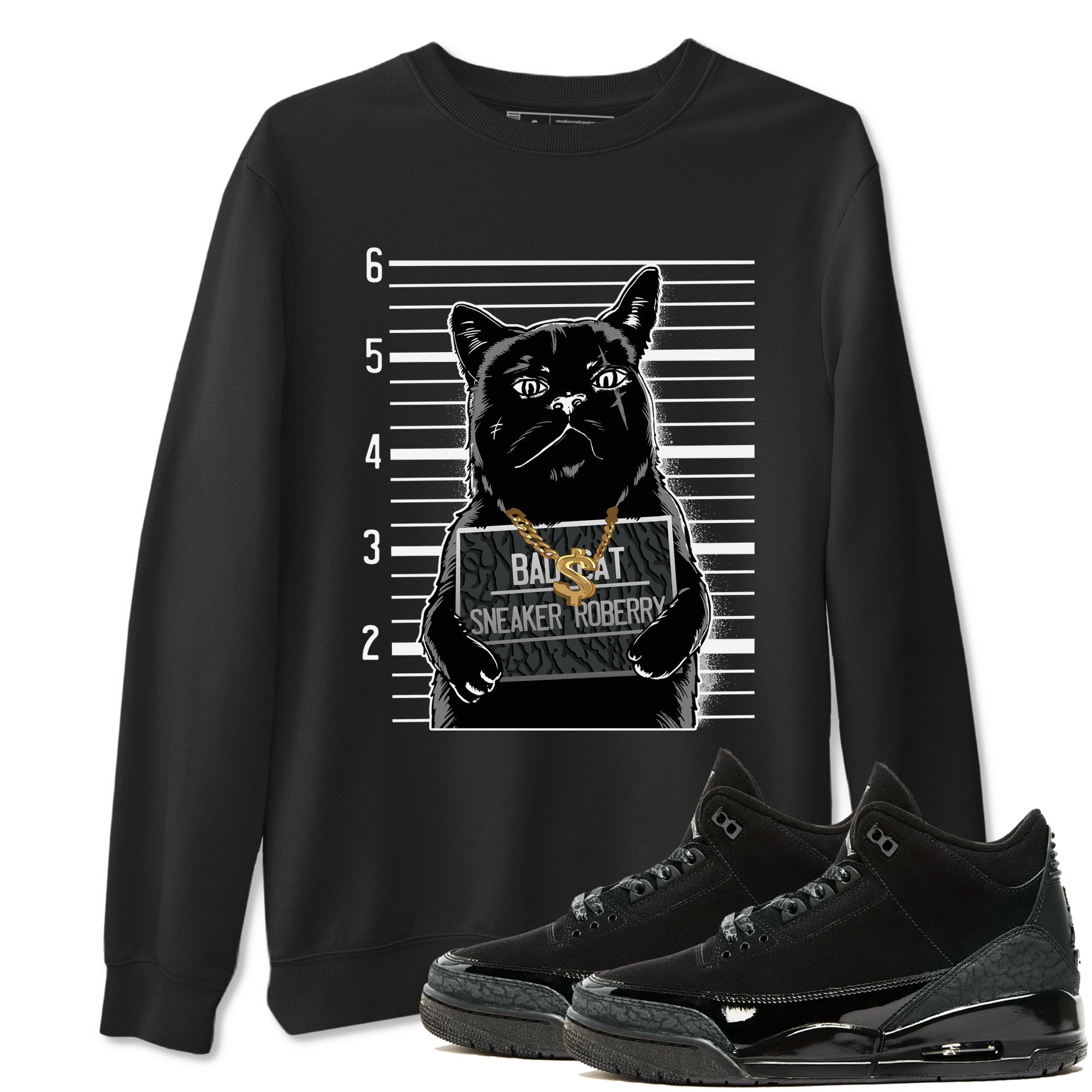 Bad Cat snkmatch Tees - Air Jordan 3 Black Cat