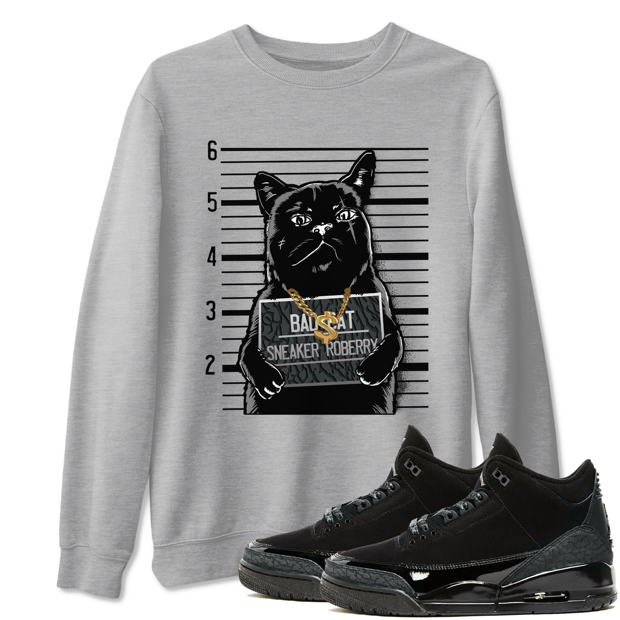 Bad Cat snkmatch Tees - Air Jordan 3 Black Cat