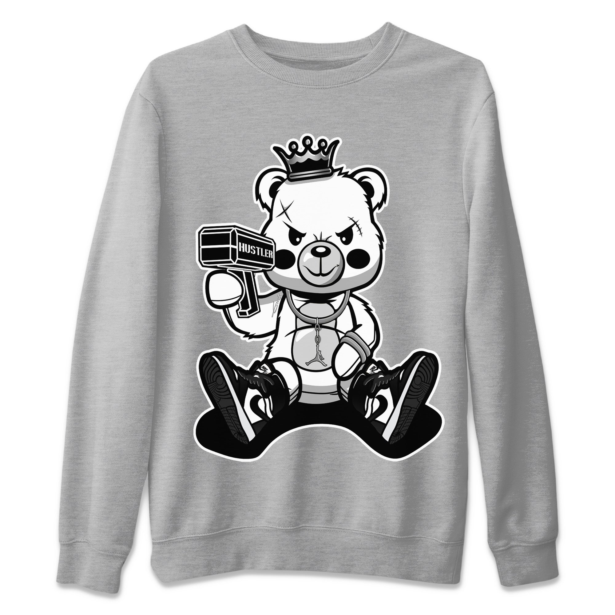 Bad King Baby Bear Unisex Tops - Air Jordan 1 Black White