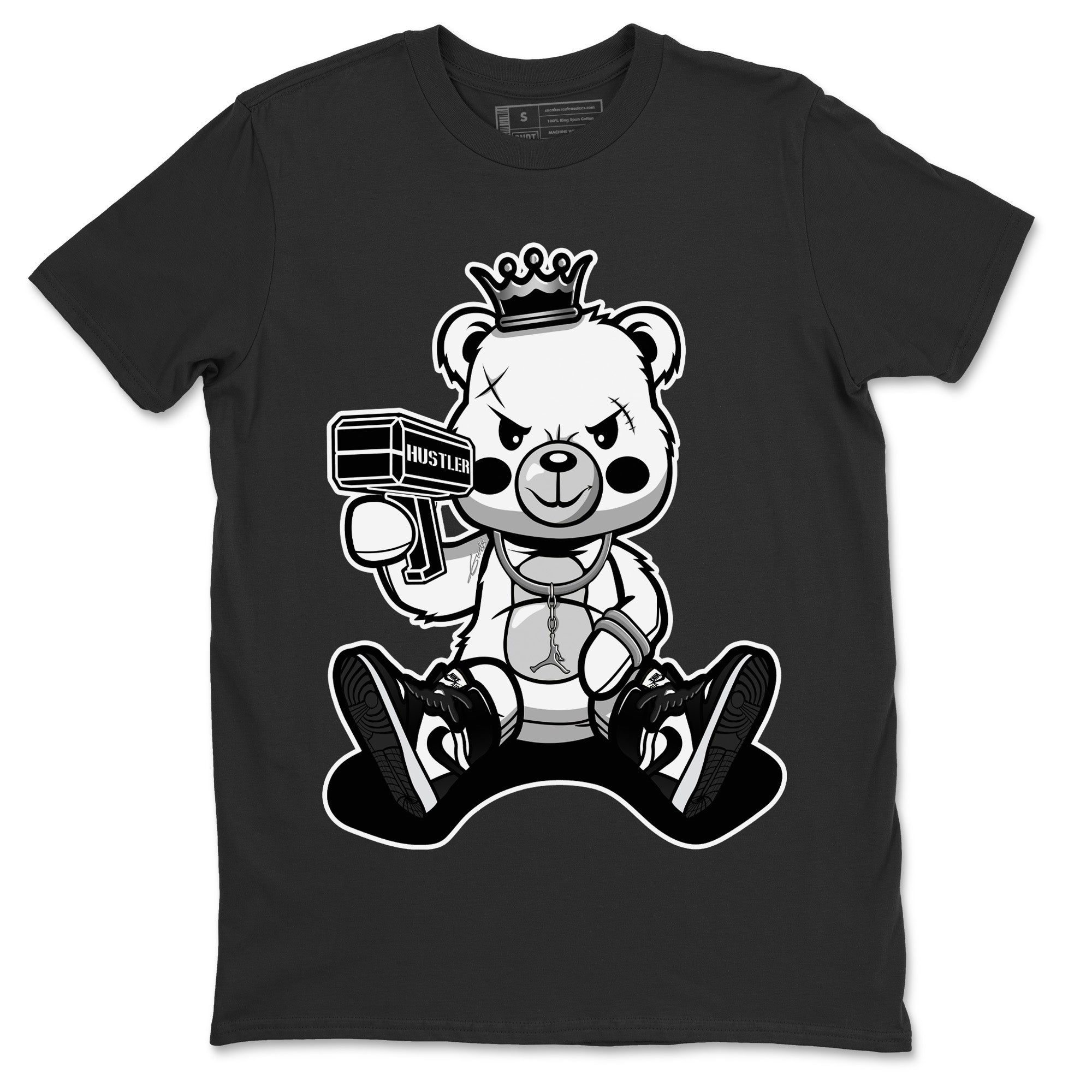 Bad King Baby Bear Unisex Tops - Air Jordan 1 Black White