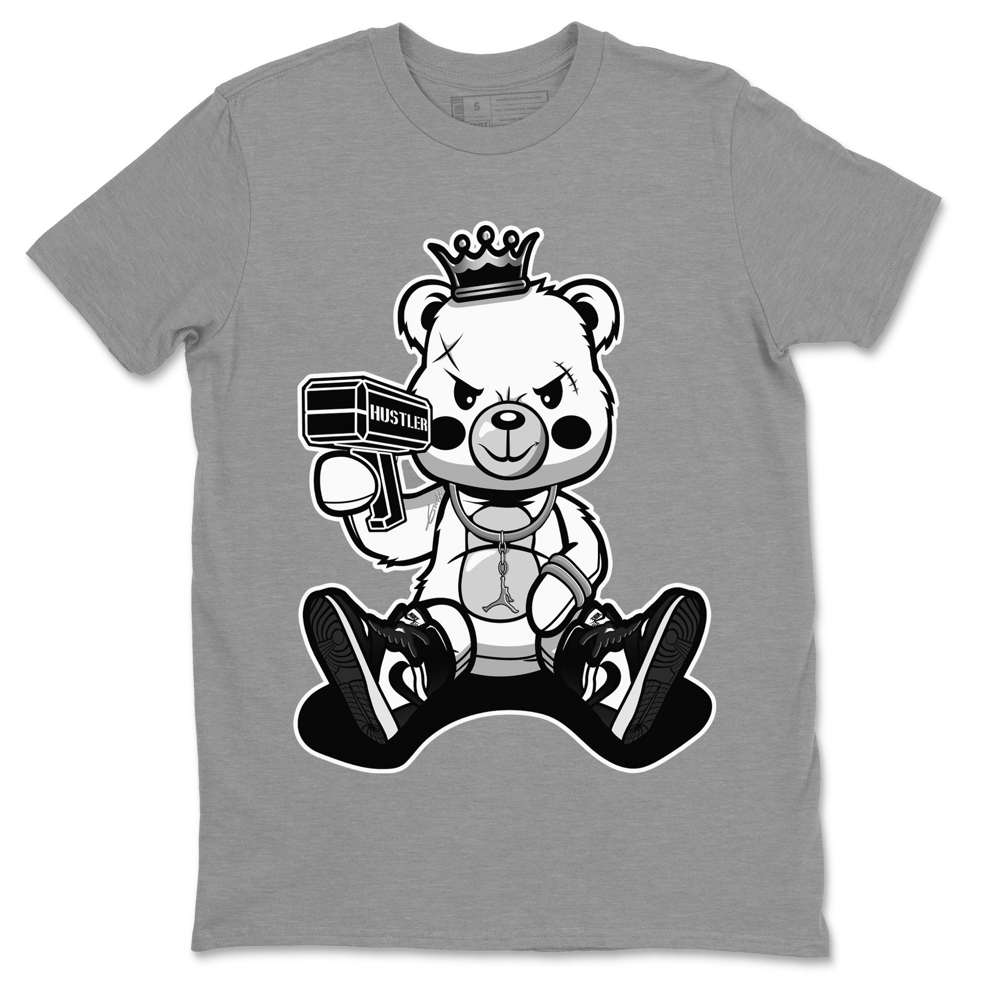Bad King Baby Bear Unisex Tops - Air Jordan 1 Black White