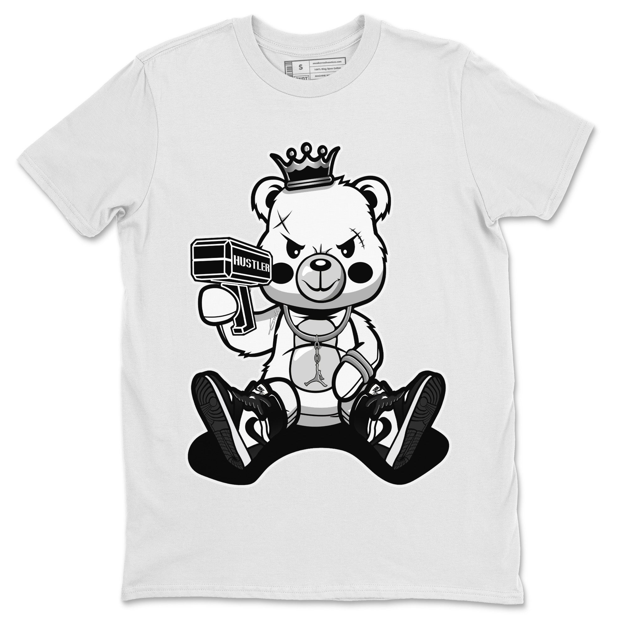 Bad King Baby Bear Unisex Tops - Air Jordan 1 Black White