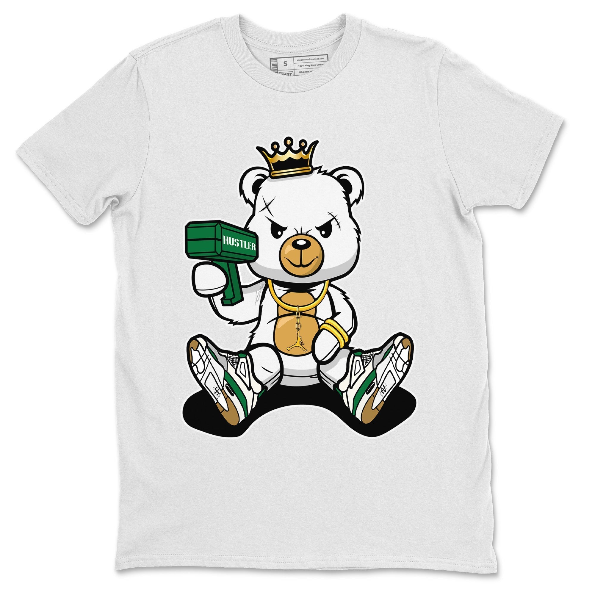 Bad King Baby Bear Unisex Tops - Air Jordan 4 Pine Green
