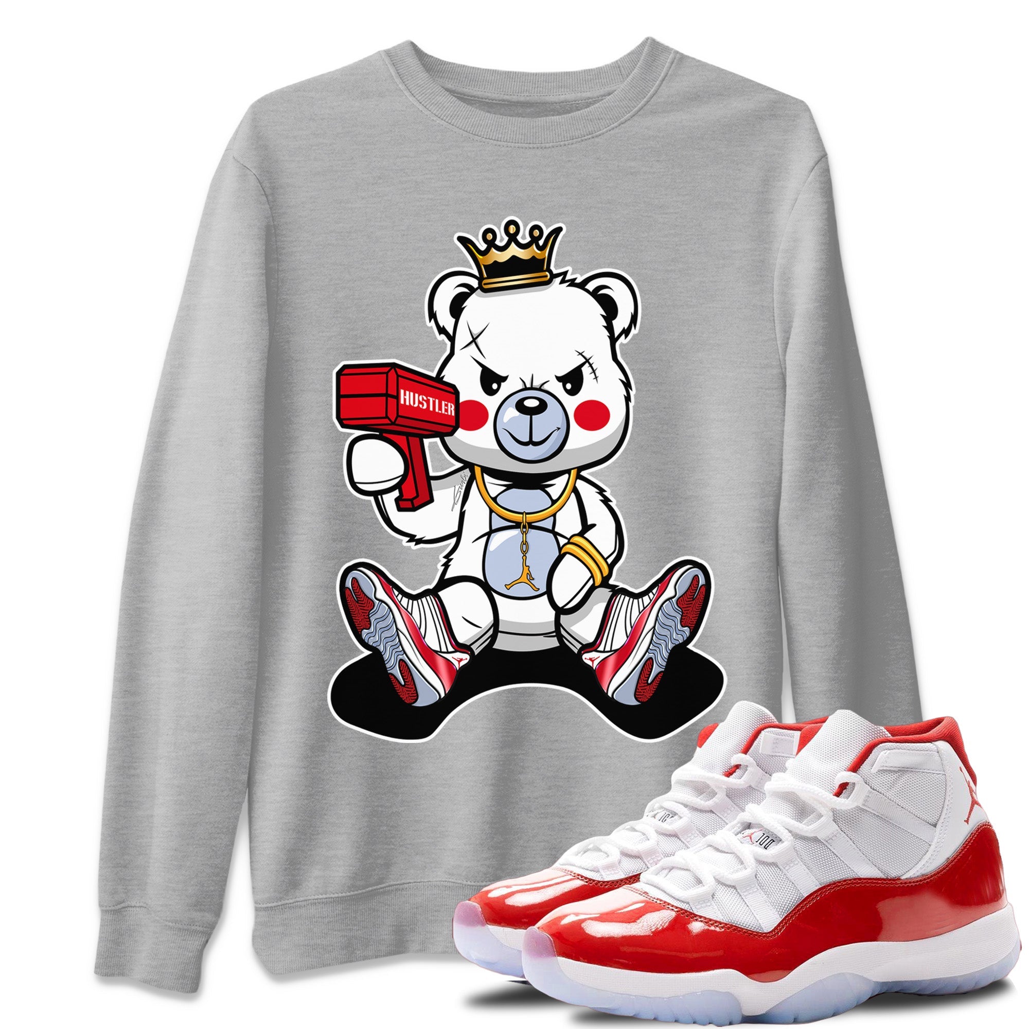 Bad King Baby Bear Unisex Tops - Air Jordan 11 Cherry