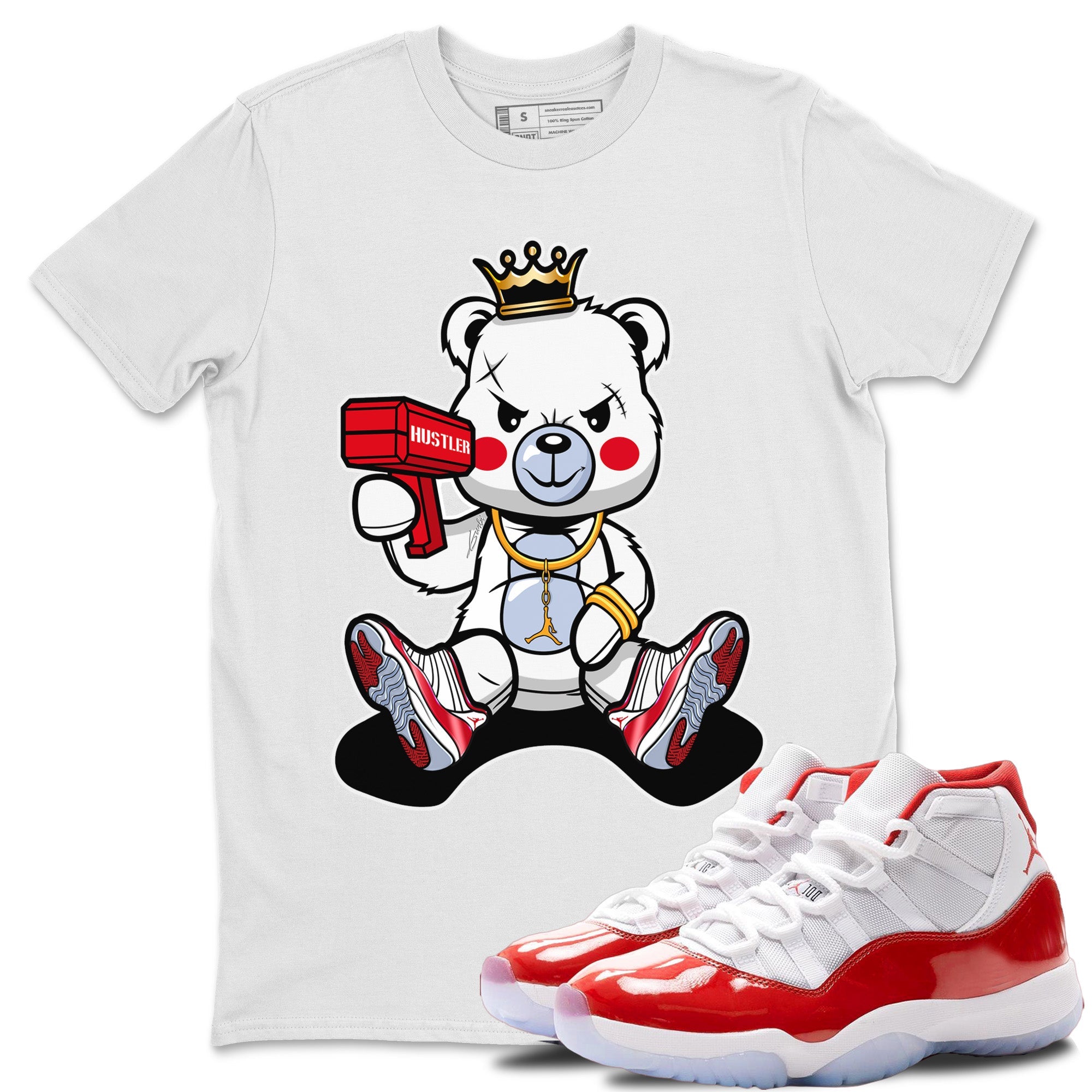 Bad King Baby Bear Unisex Tops - Air Jordan 11 Cherry