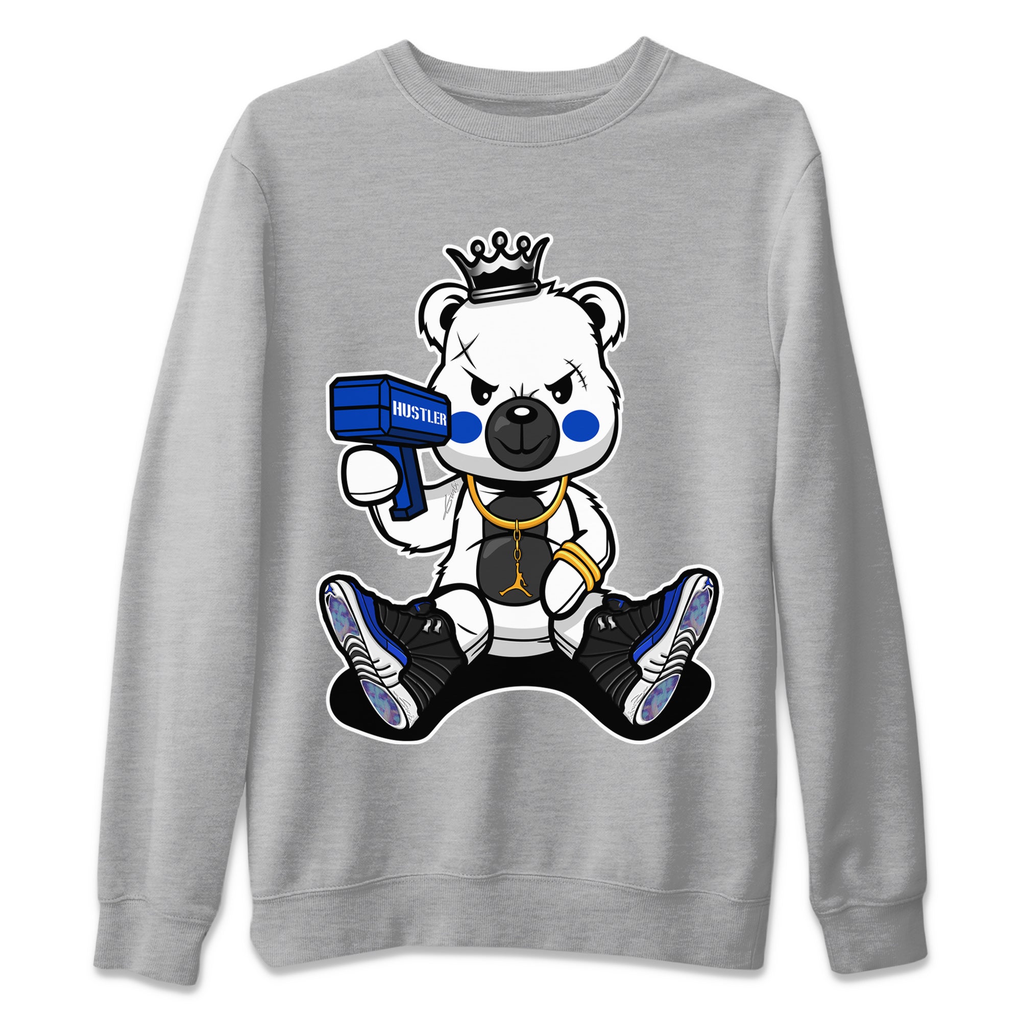 Bad King Baby Bear Unisex Tops - Air Jordan 12 Hyper Royal