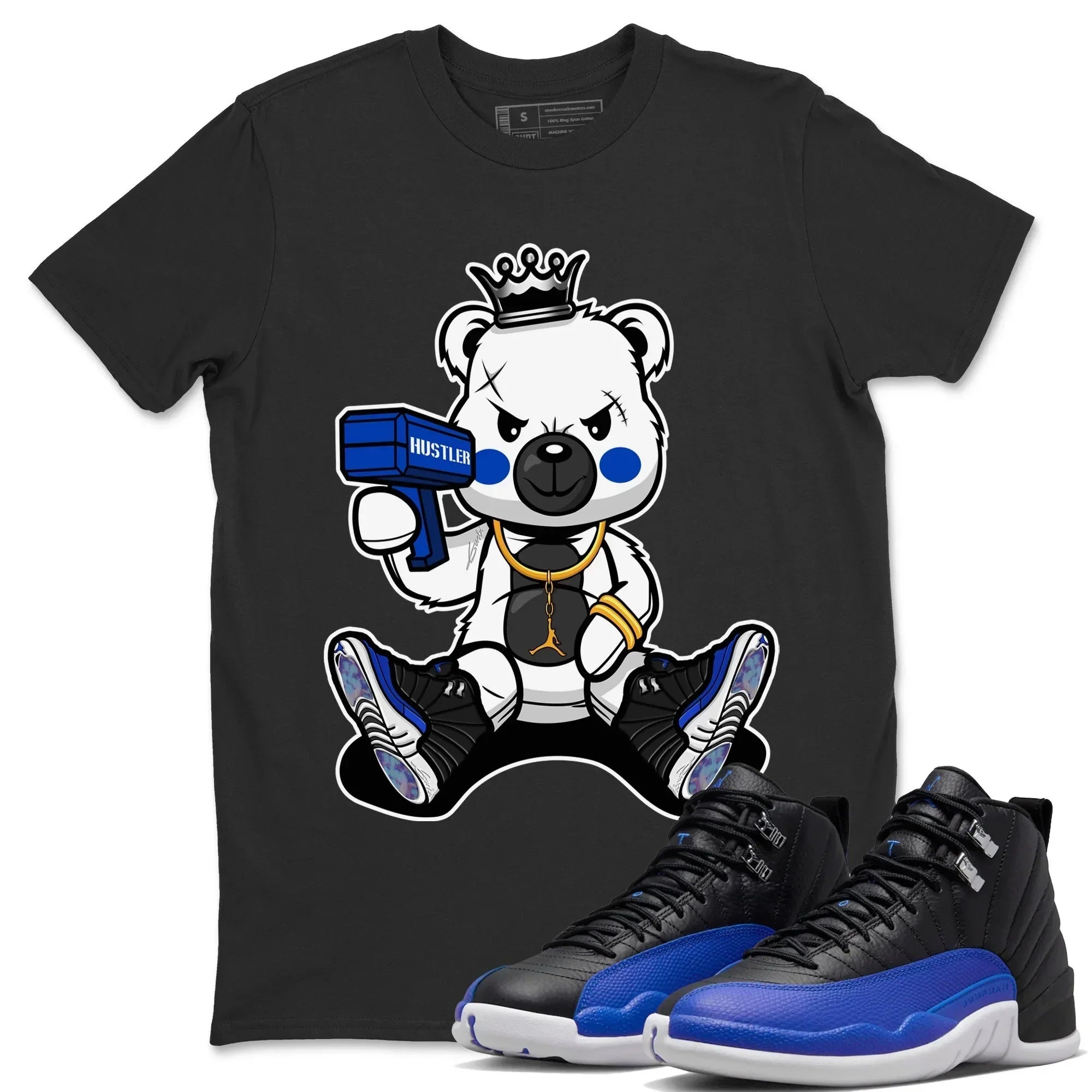 Bad King Baby Bear Unisex Tops - Air Jordan 12 Hyper Royal
