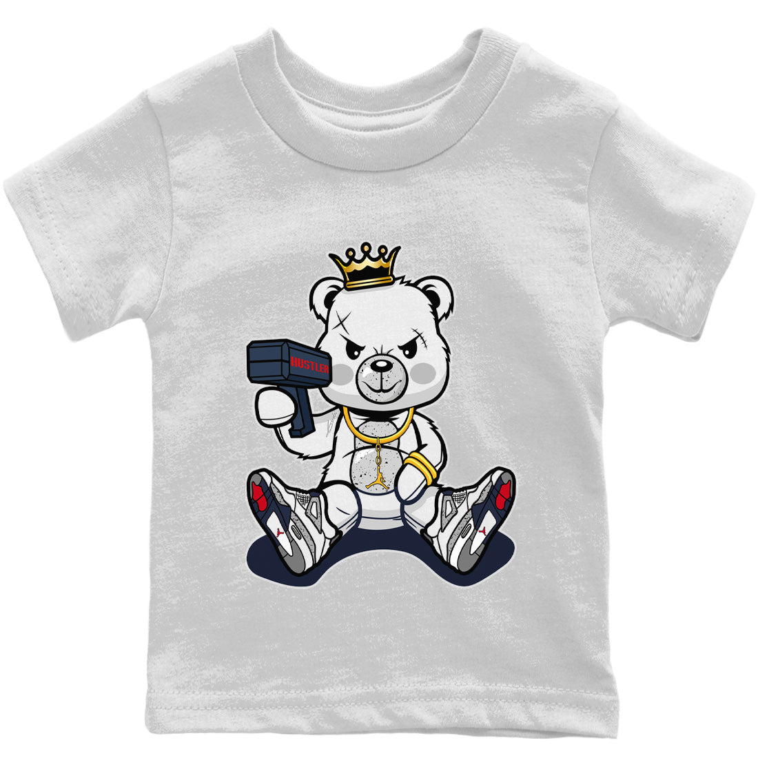 Bad King Baby Bear Kids Tops - Air Jordan 4 Midnight Navy
